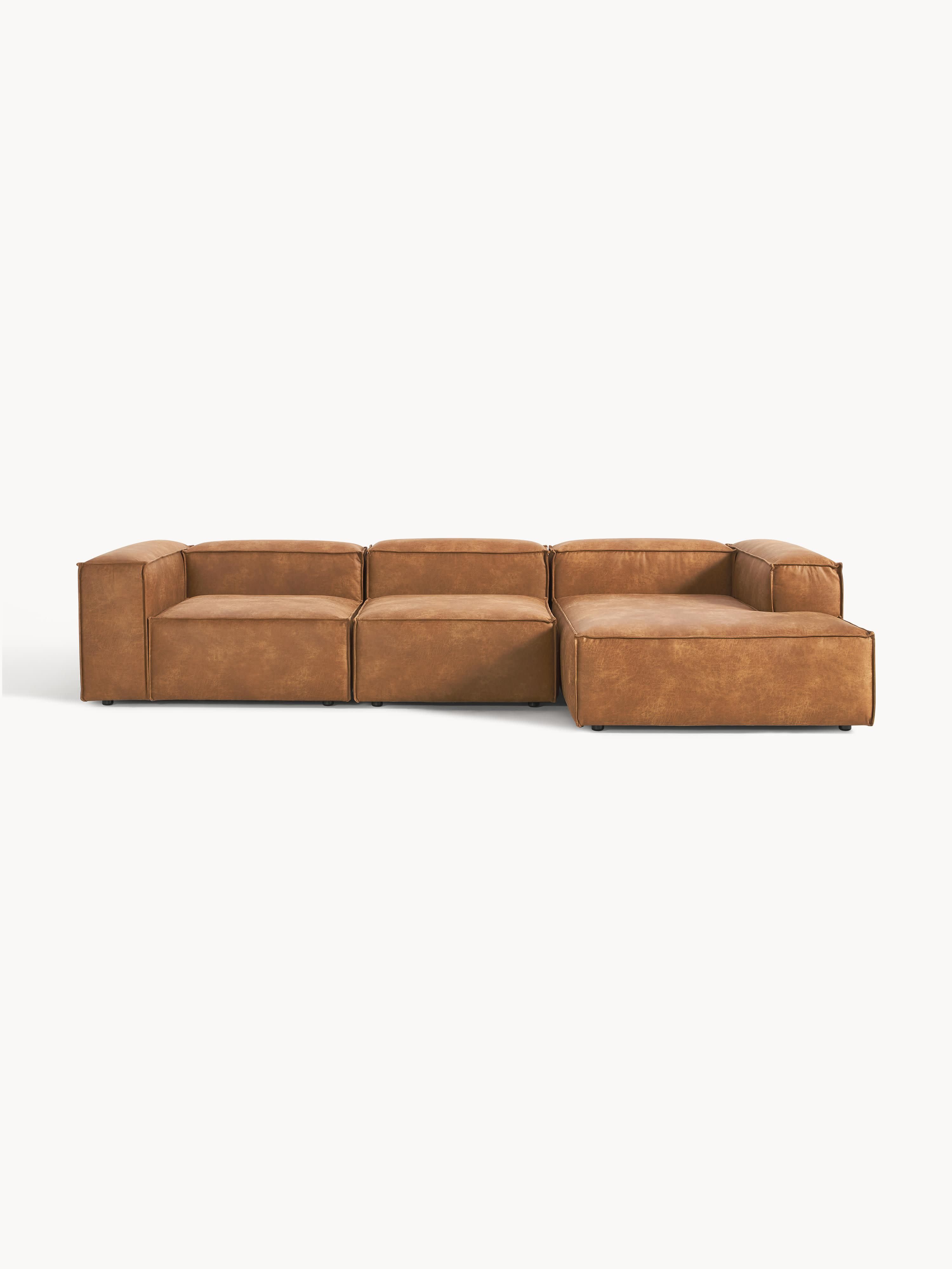 Lennon Modular Leather Corner Sofa (4-seater)