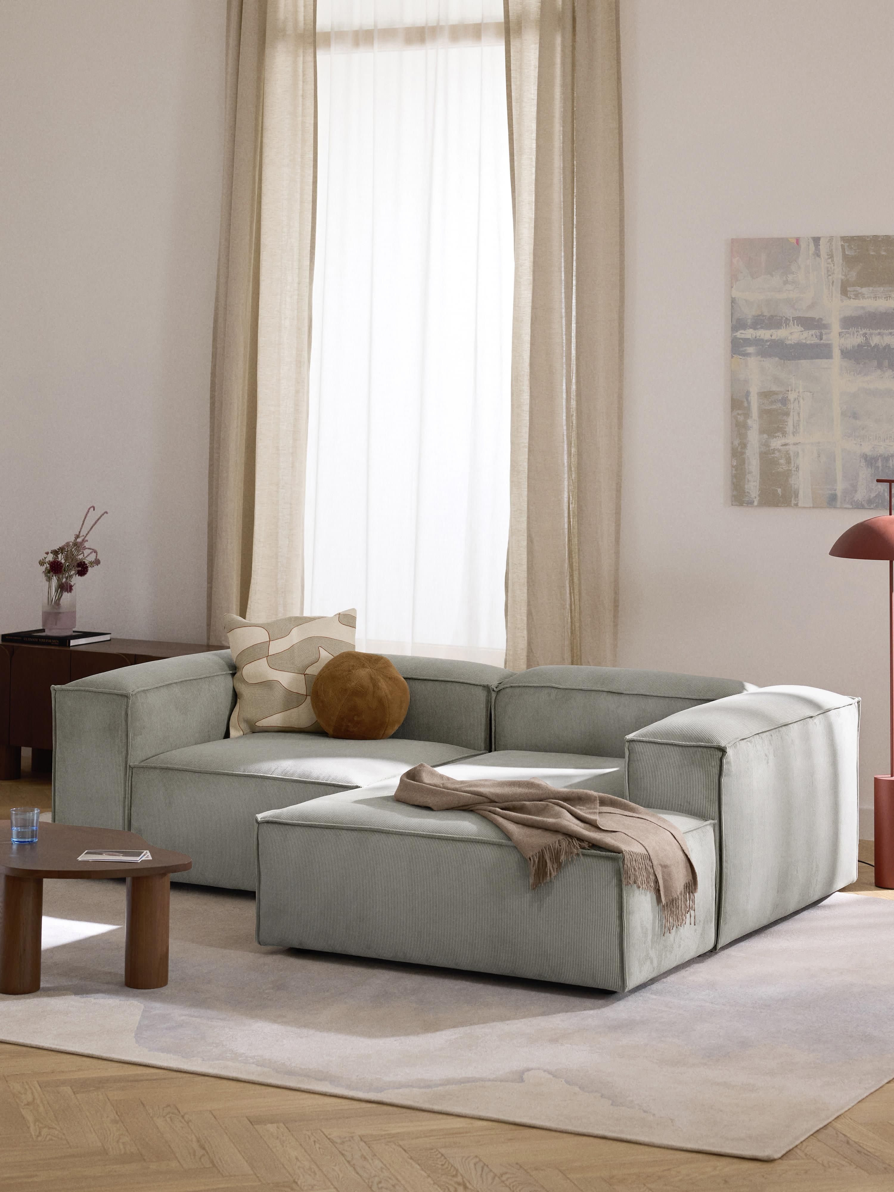 Lennon Corduroy Modular Corner Sofa (3-seater)
