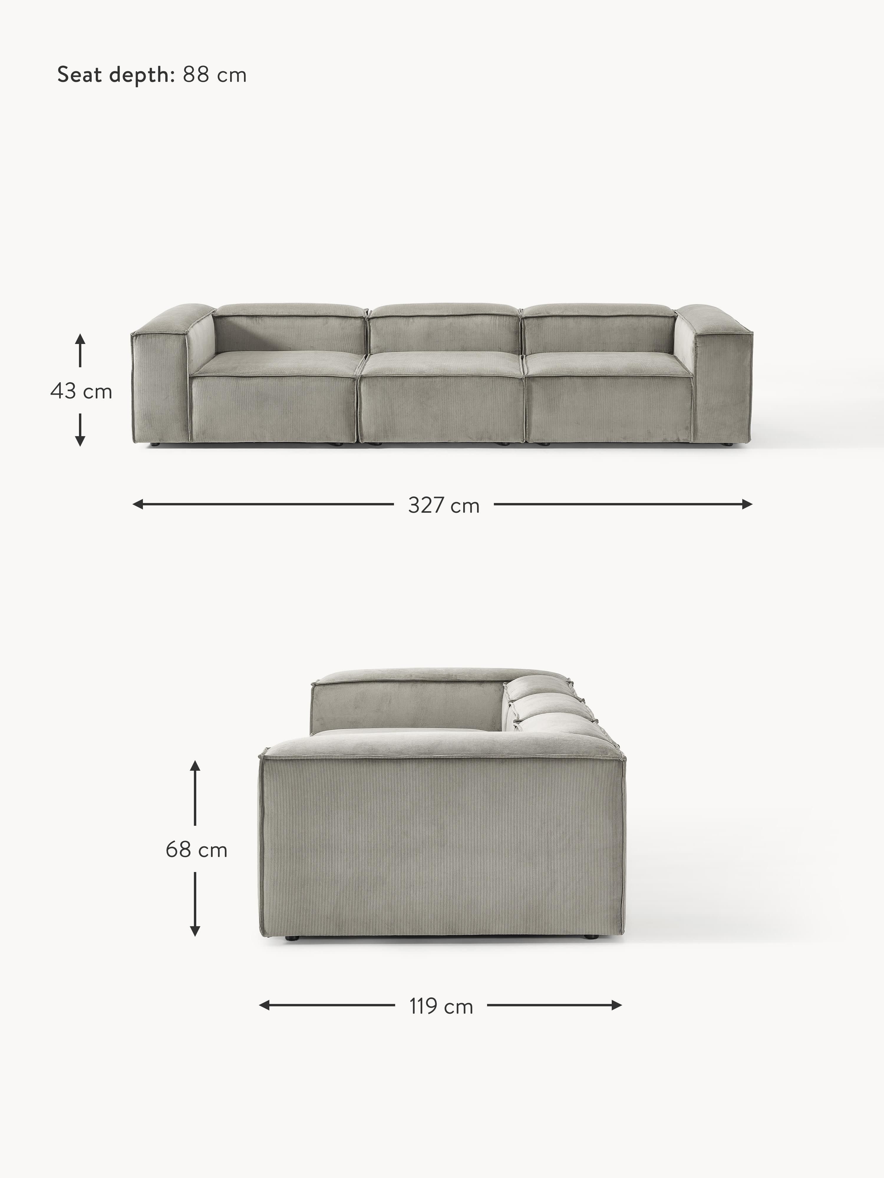 Lennon Corduroy Modular Sofa (4-seater)