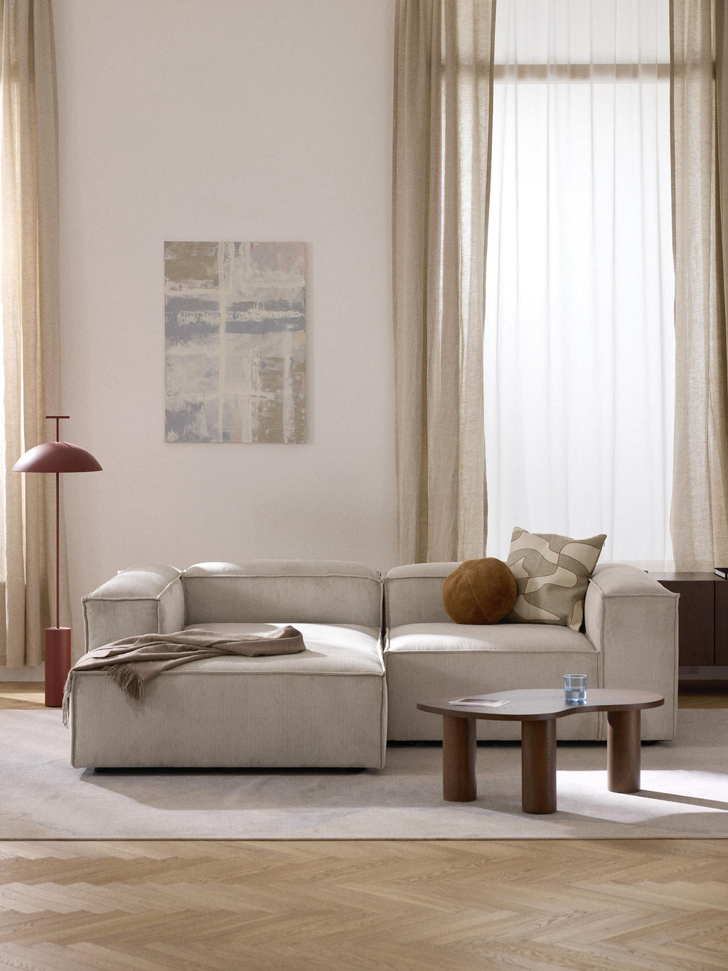 Lennon Corduroy Modular Corner Sofa (2-seater)