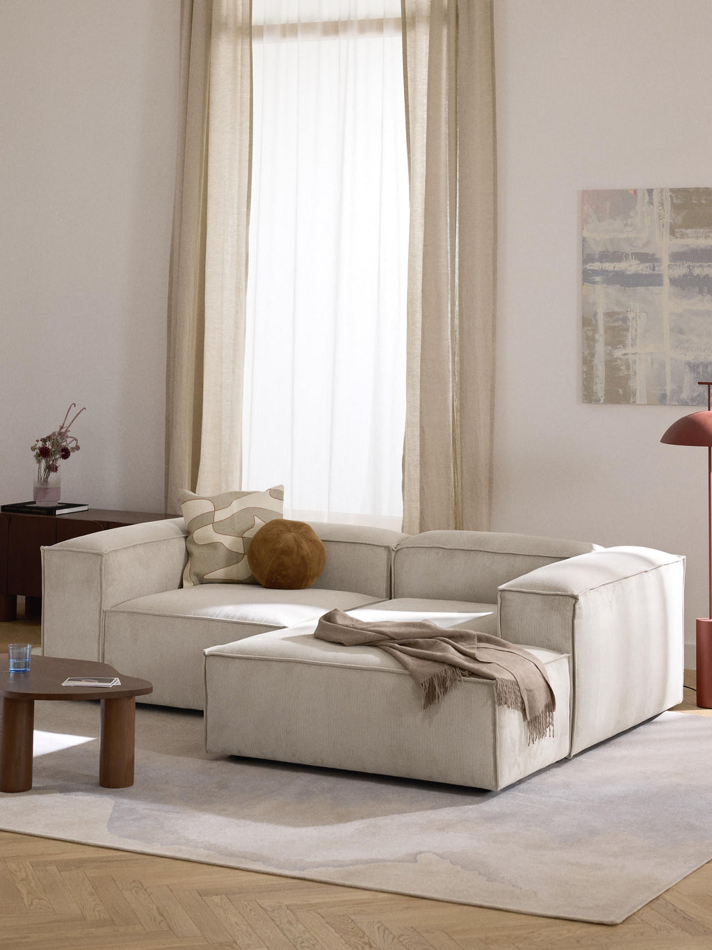 Lennon Corduroy Modular Corner Sofa (2-seater)