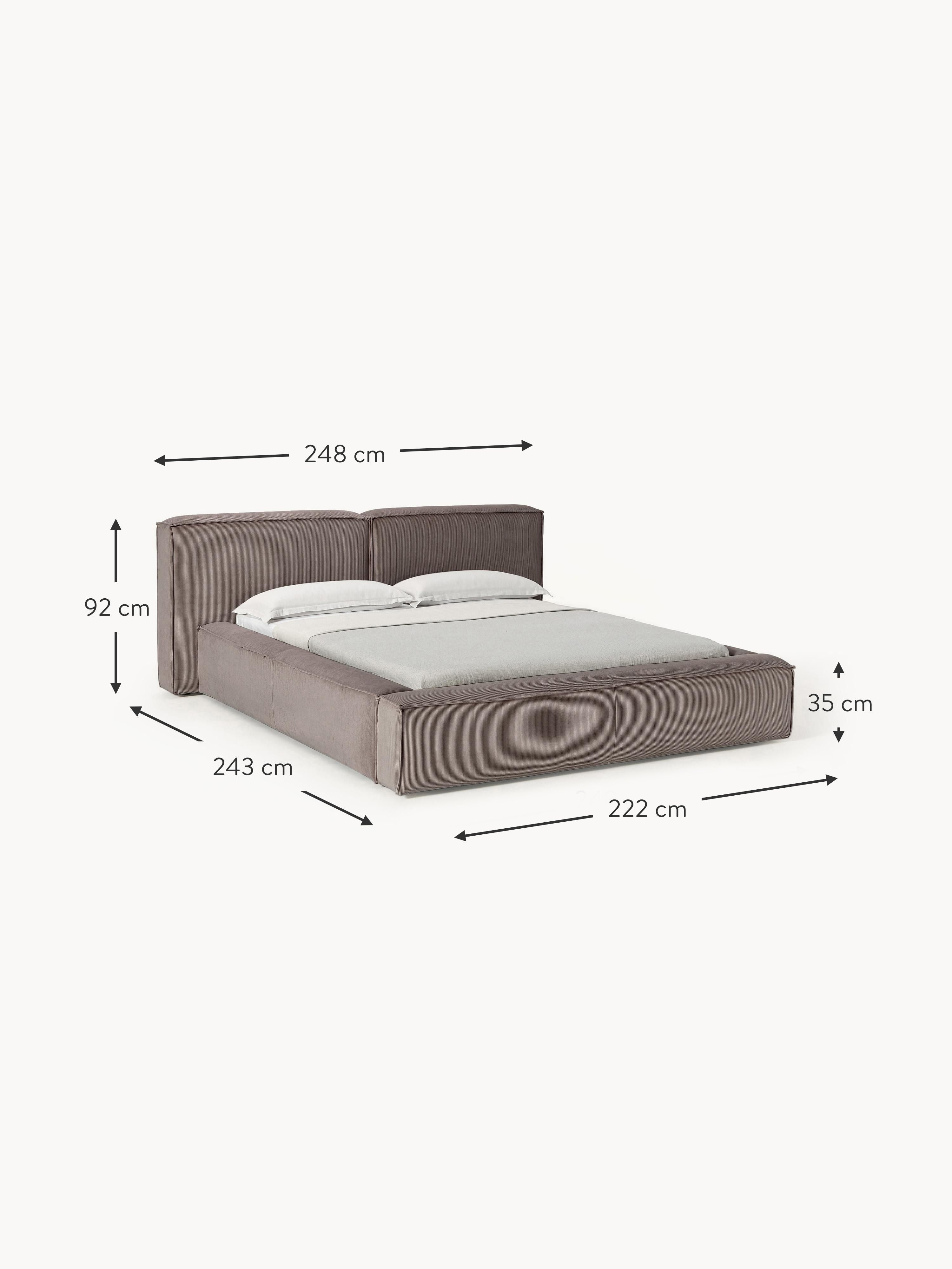Lennon Upholstered Corduroy Bed