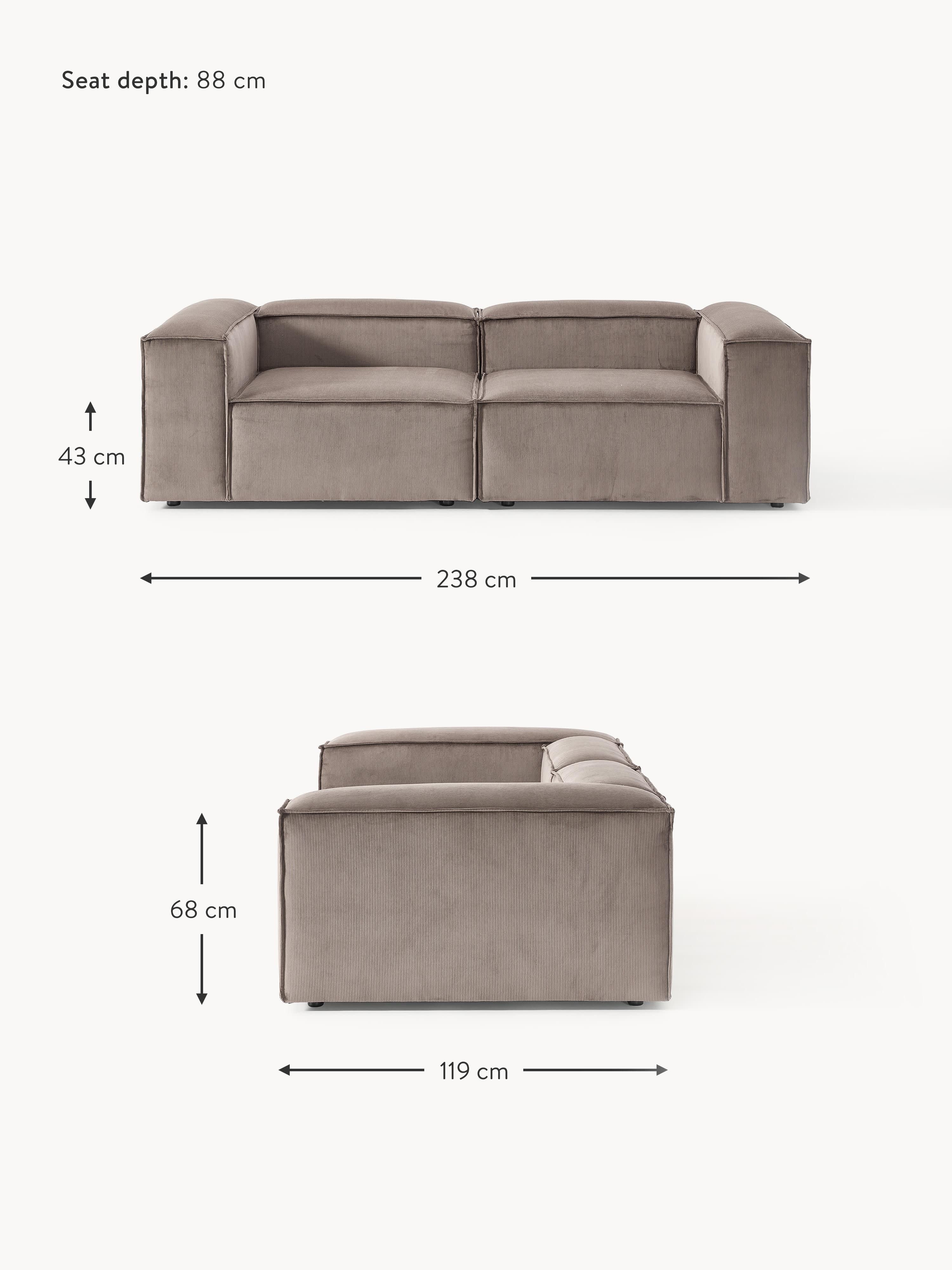 Lennon Corduroy Modular Sofa (3-seater)