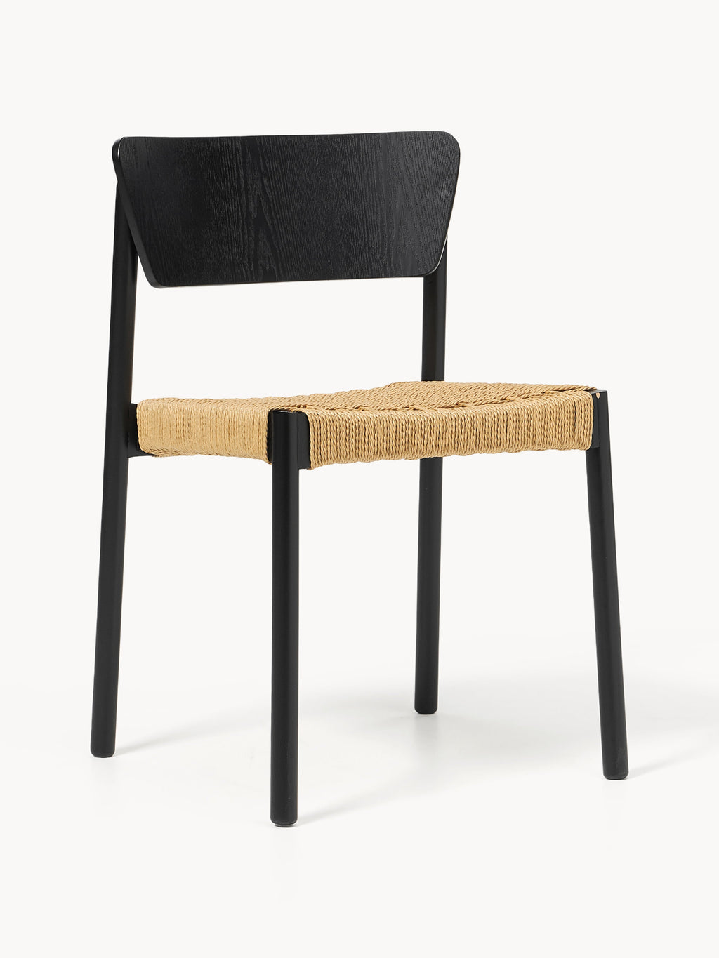 Gallery image 1 - Wooden Dining Chairs Danny with Rattan Seat, Set of 2