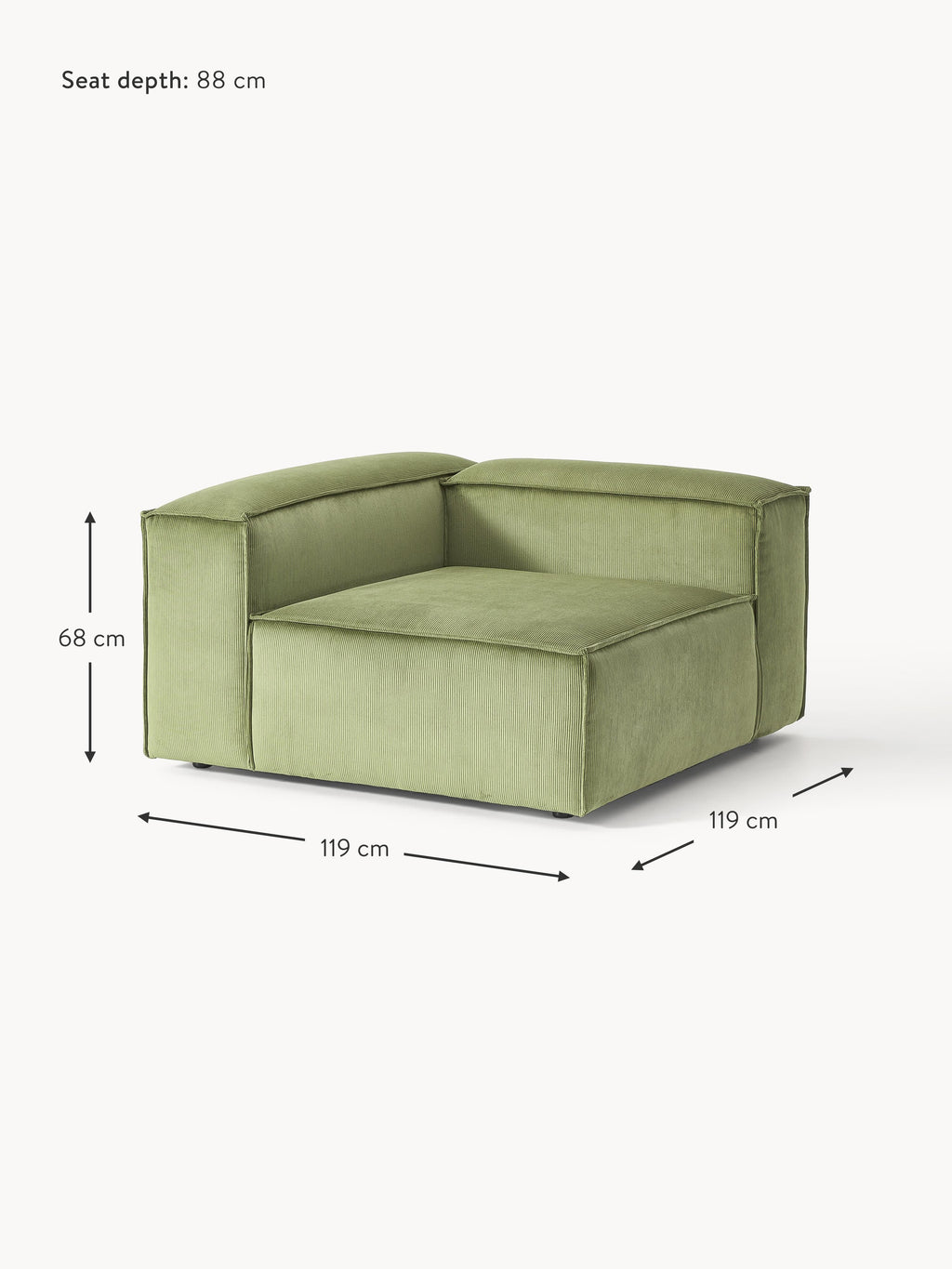 Lennon Corduroy Corner Module