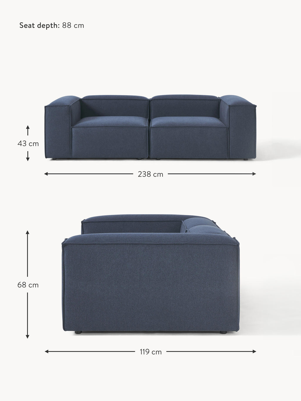 Lennon Modular Sofa (3-seater)
