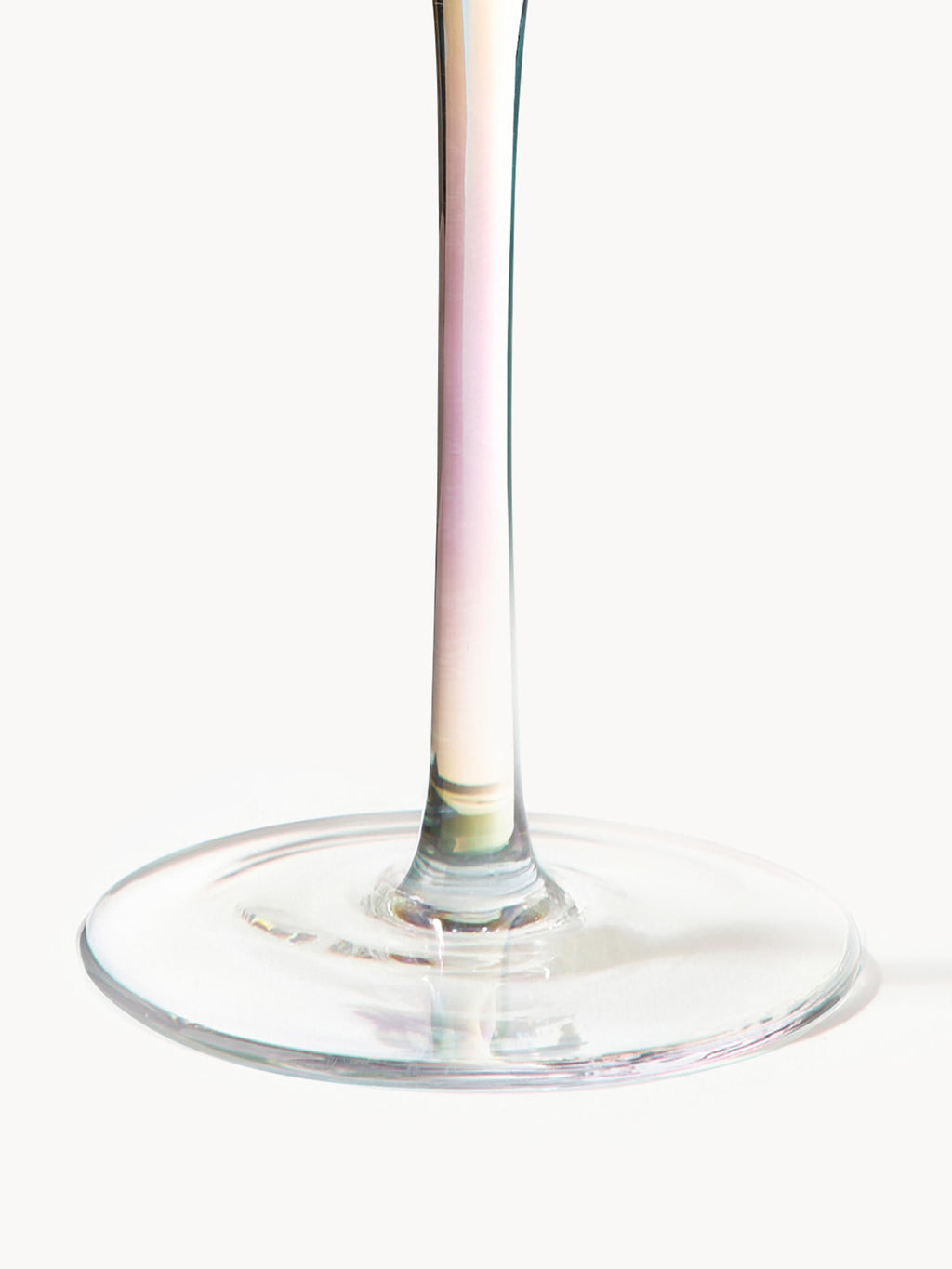 Juno Mouth-Blown Wine Glasses with a Shimmering Mother of Pearl Finish, Set of 4