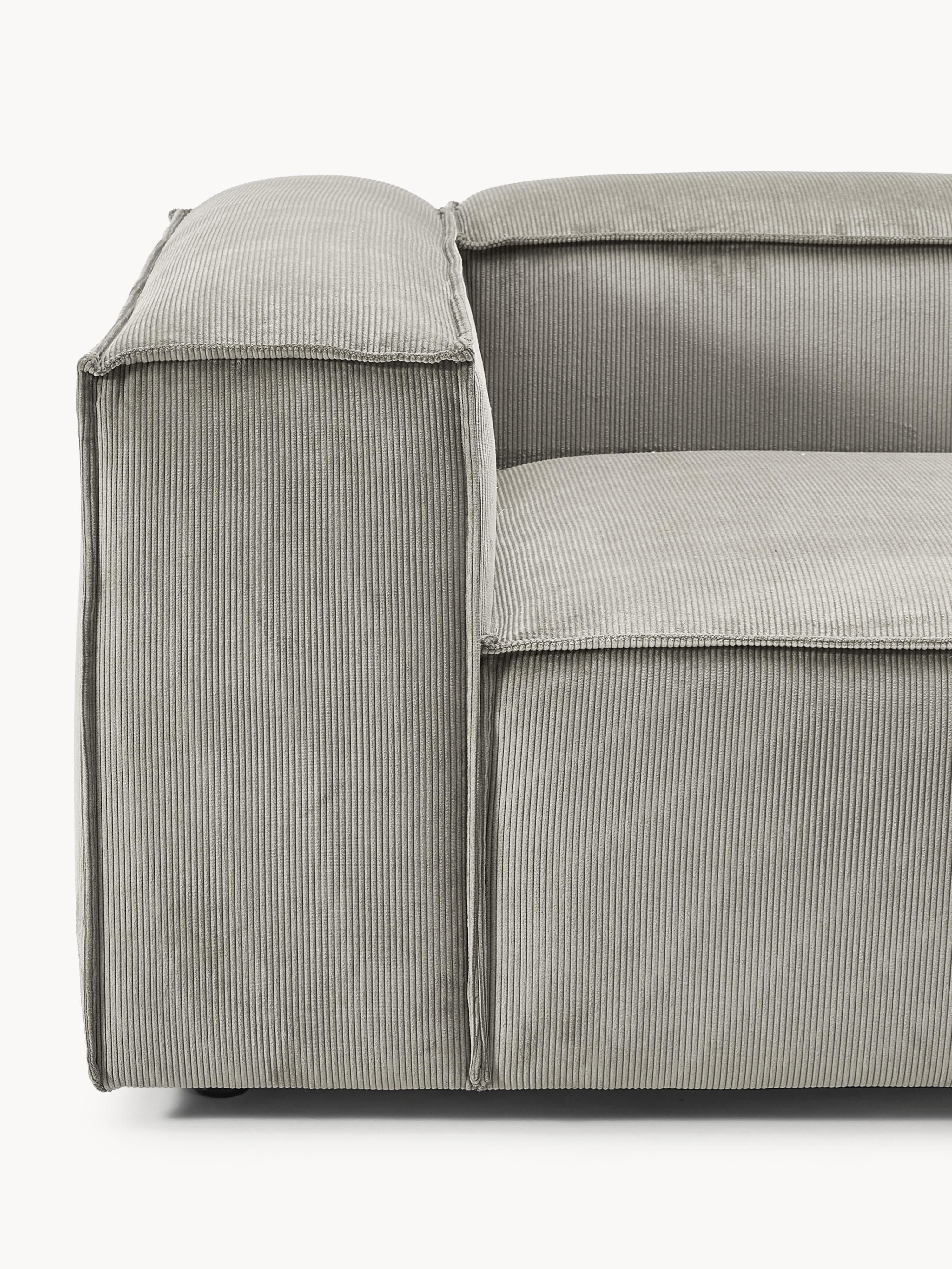 Lennon Corduroy Modular Sofa (4-seater) with Ottoman (left/right)