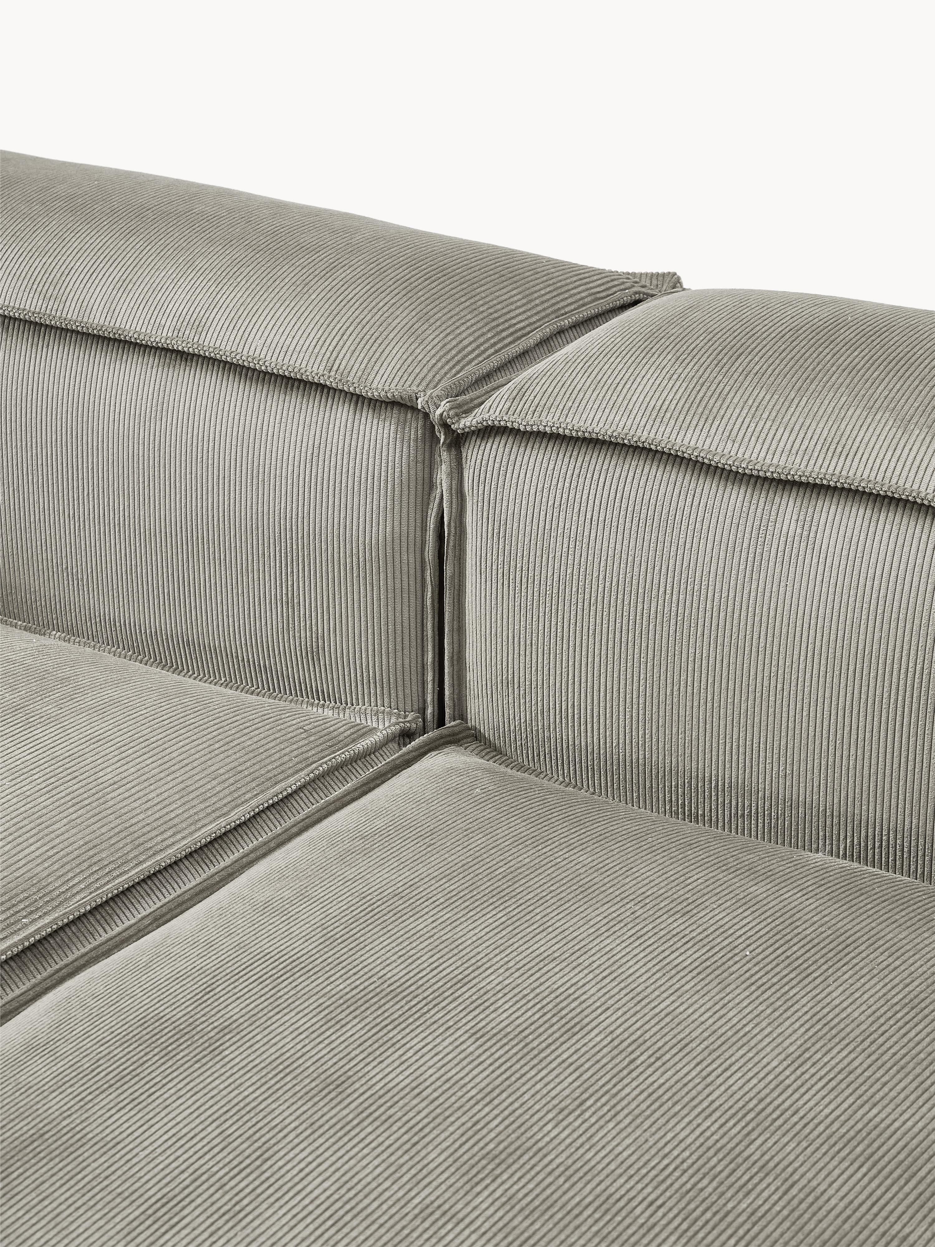 Lennon Corduroy Modular Sofa (4-seater) with Ottoman (left/right)