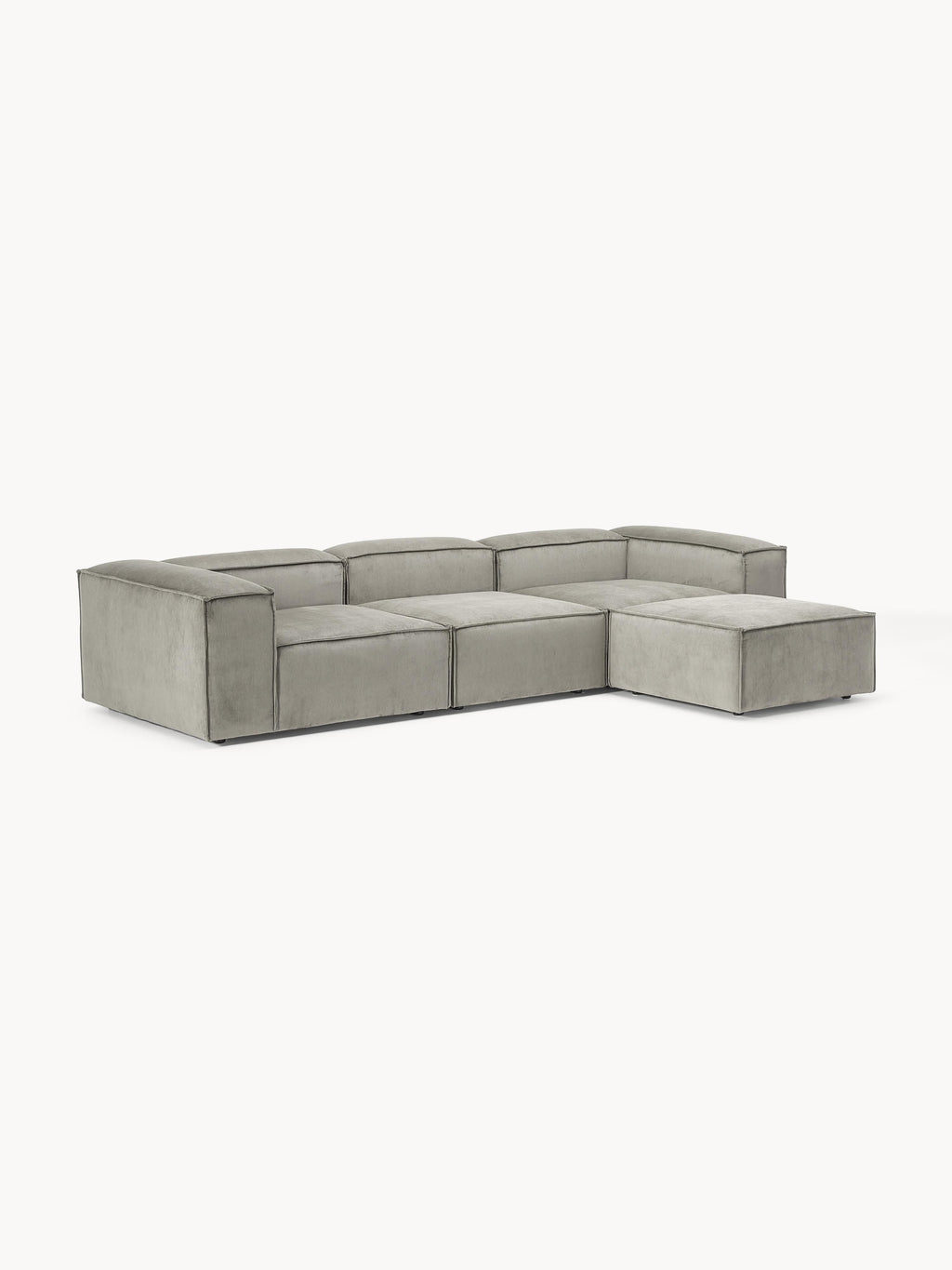 Lennon Corduroy Modular Sofa (4-seater) with Ottoman (left/right)