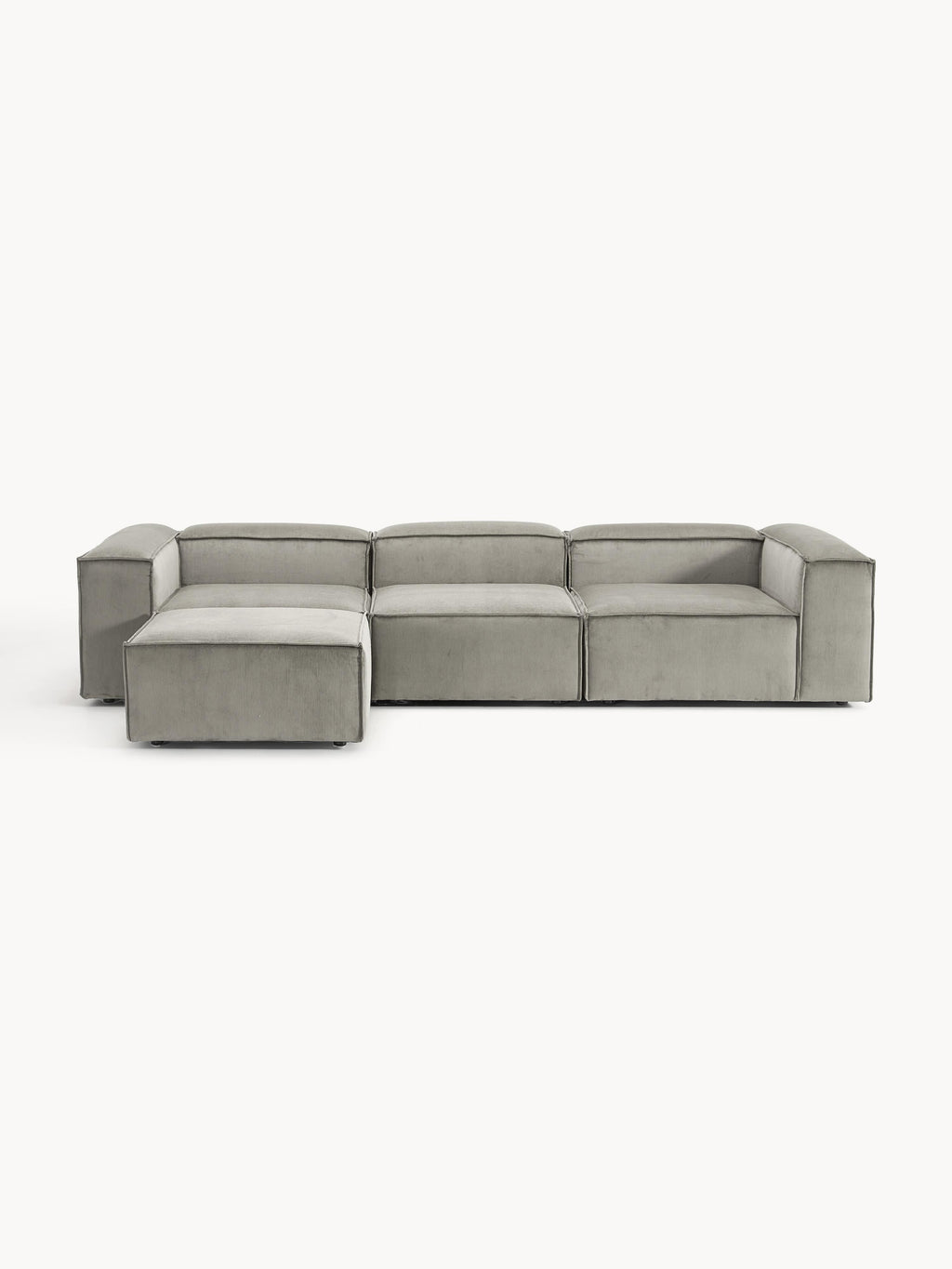 Lennon Corduroy Modular Sofa (4-seater) with Ottoman (left/right)