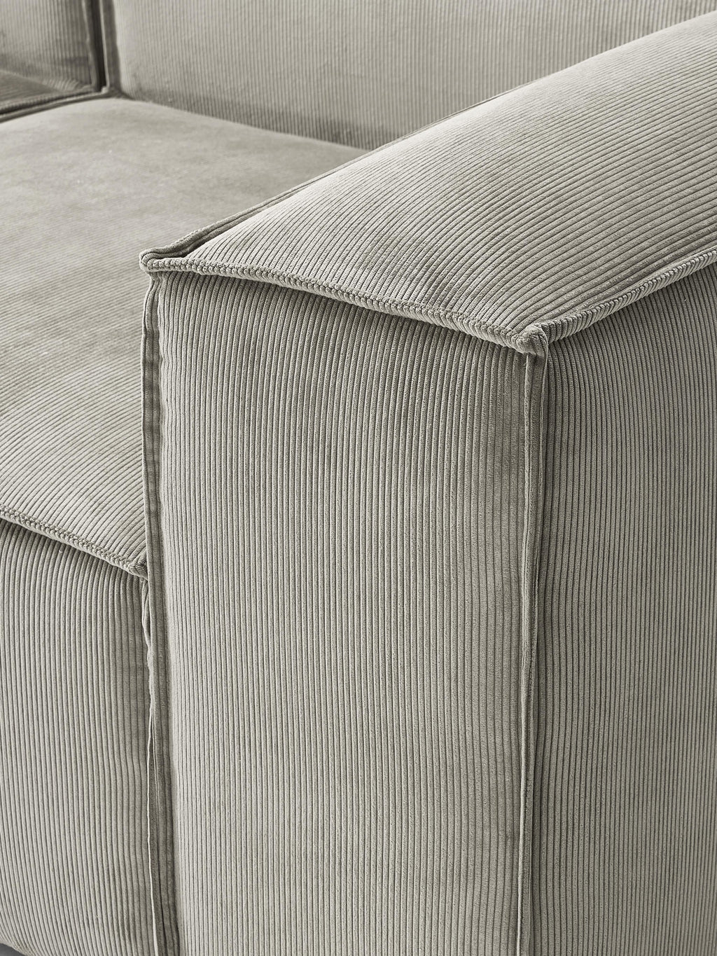 Lennon Corduroy Modular Sofa (4-seater) with Ottoman (left/right)