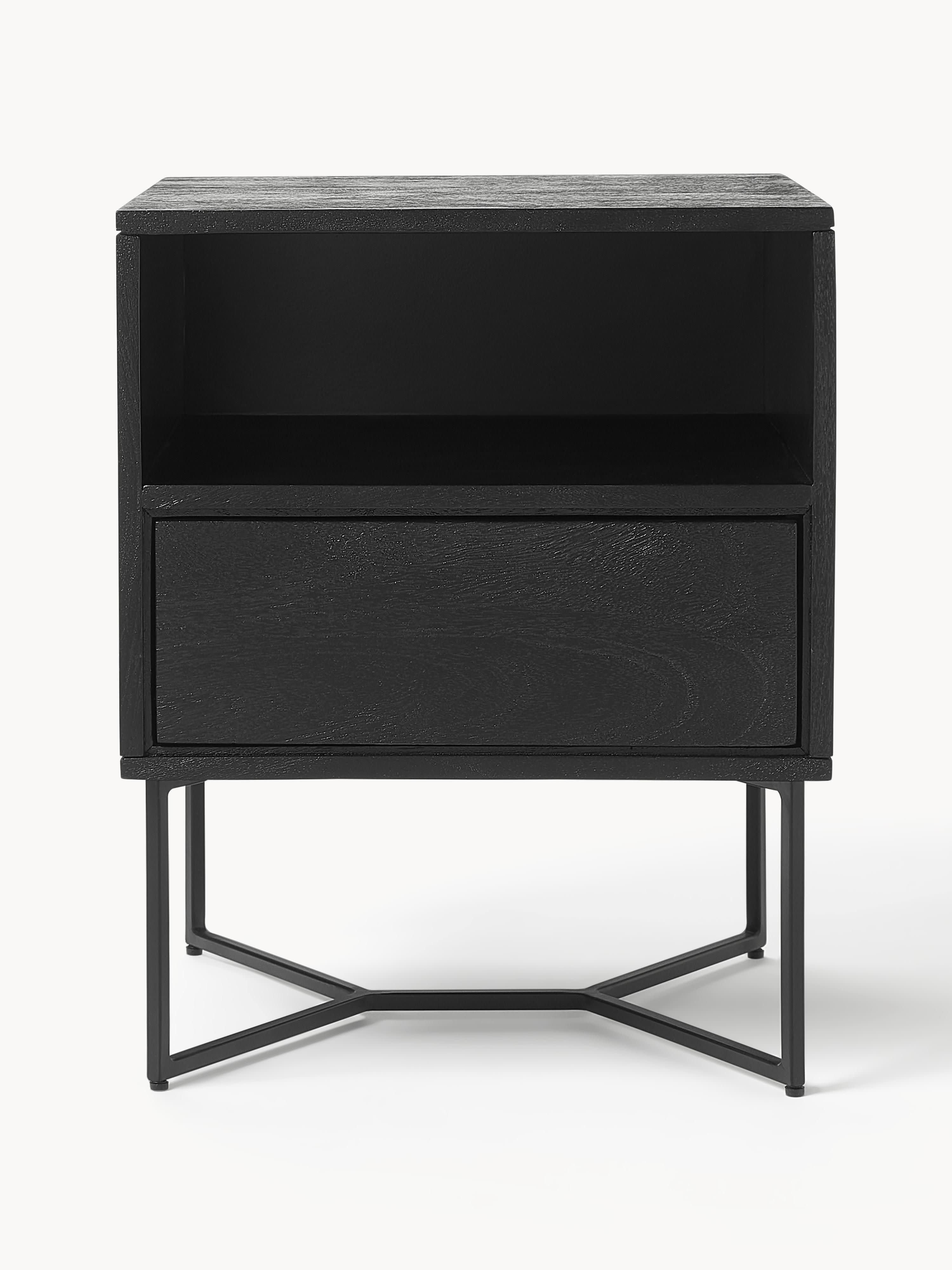 Luca Mango Wood Bedside Table with Drawer