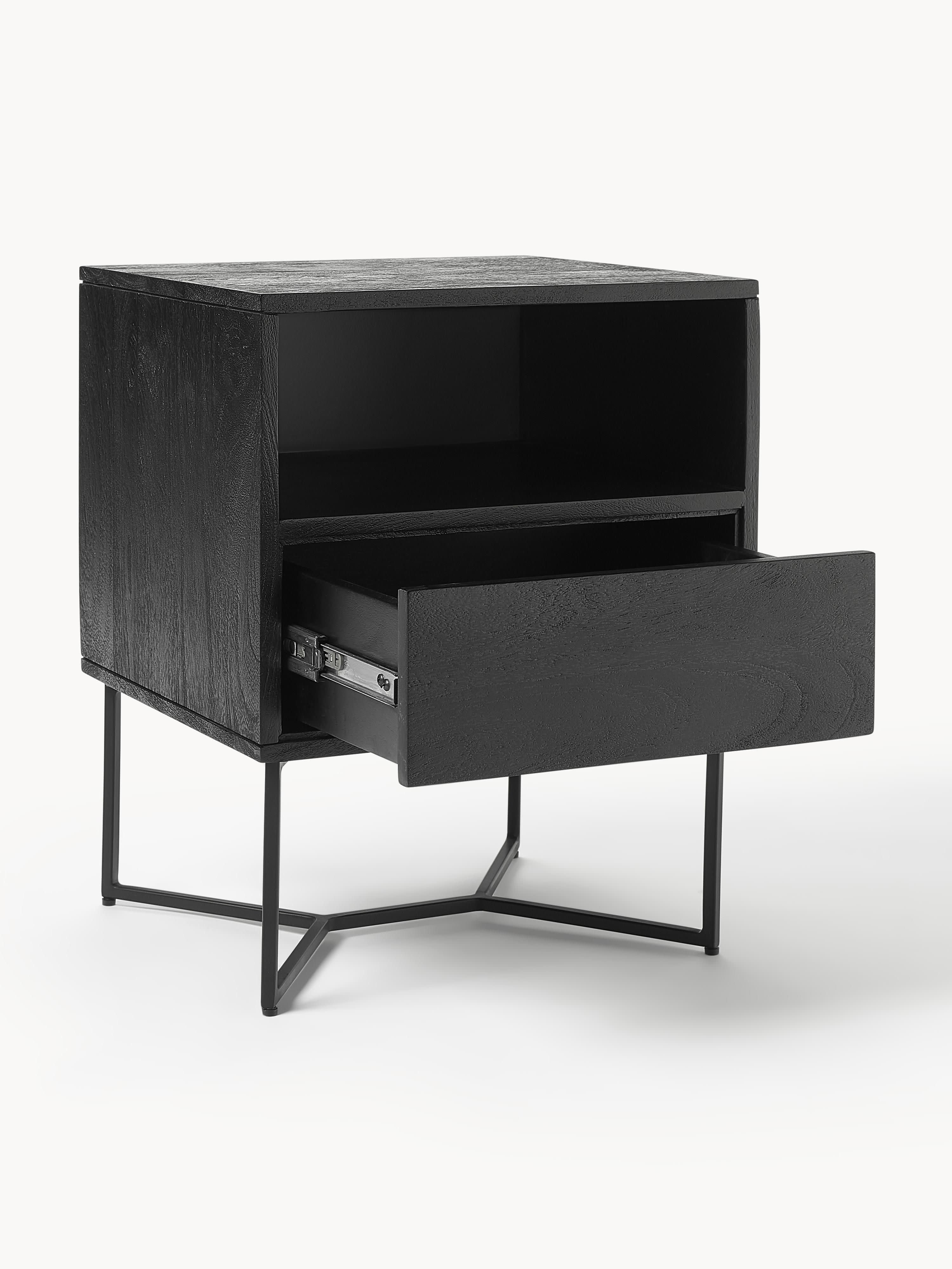Luca Mango Wood Bedside Table with Drawer