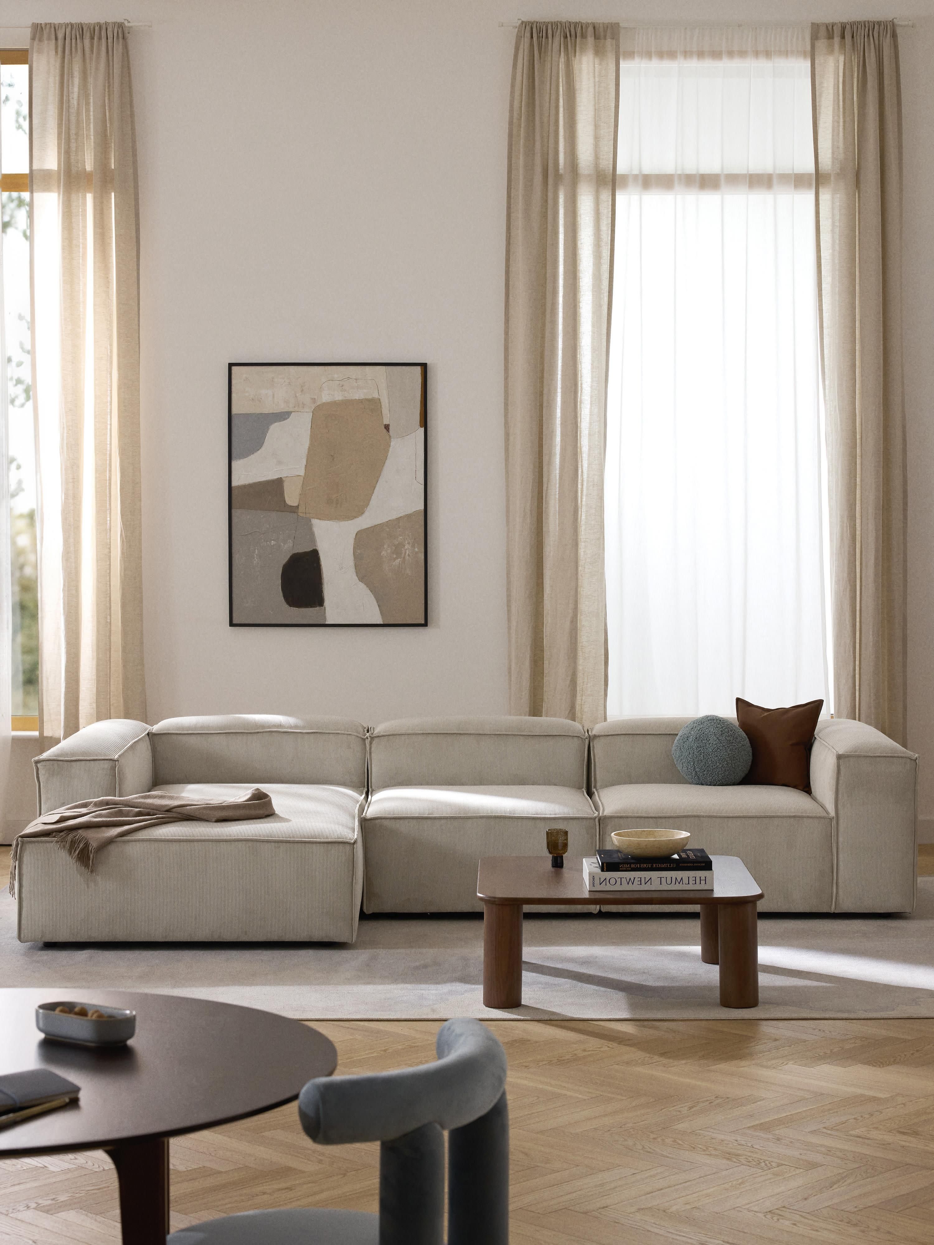 Lennon Corduroy Modular Corner Sofa (4-seater)