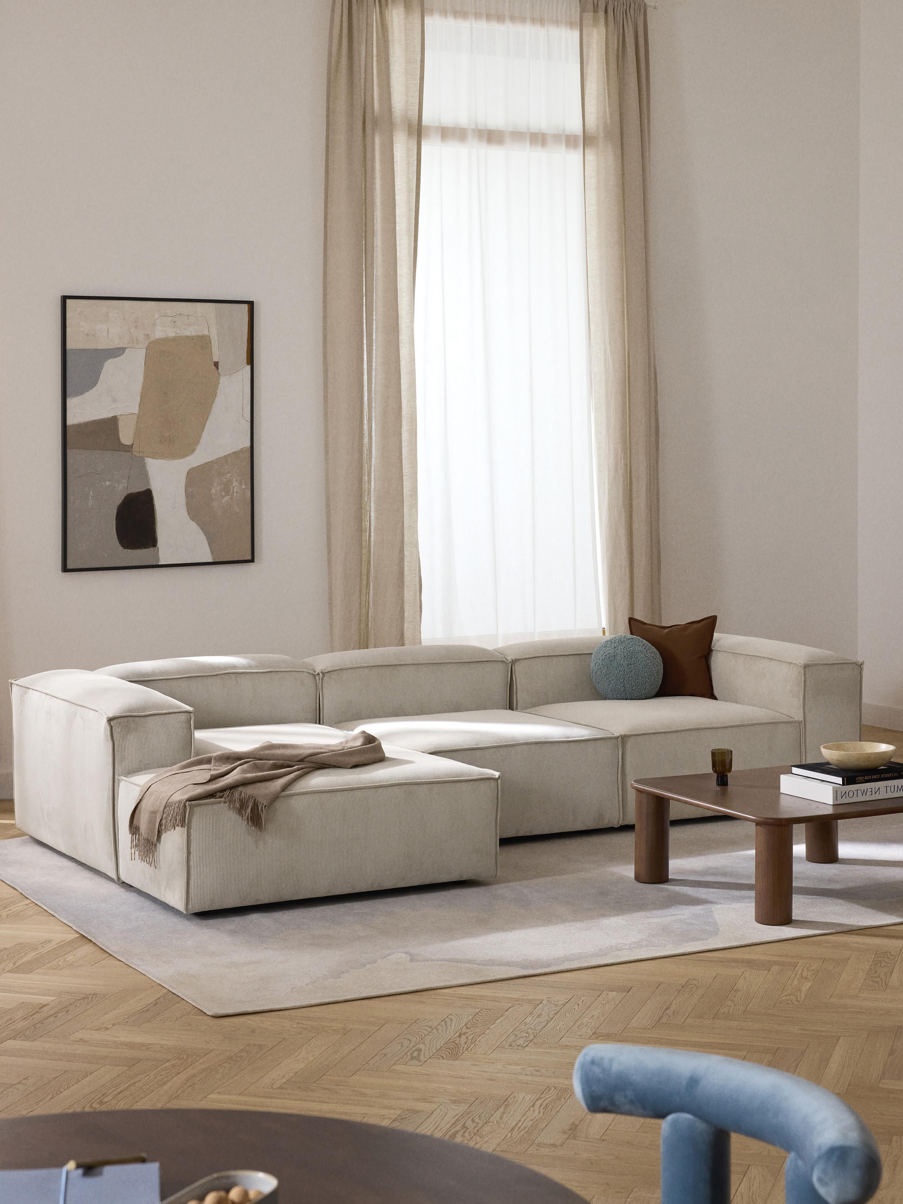 Lennon Corduroy Modular Corner Sofa (4-seater)