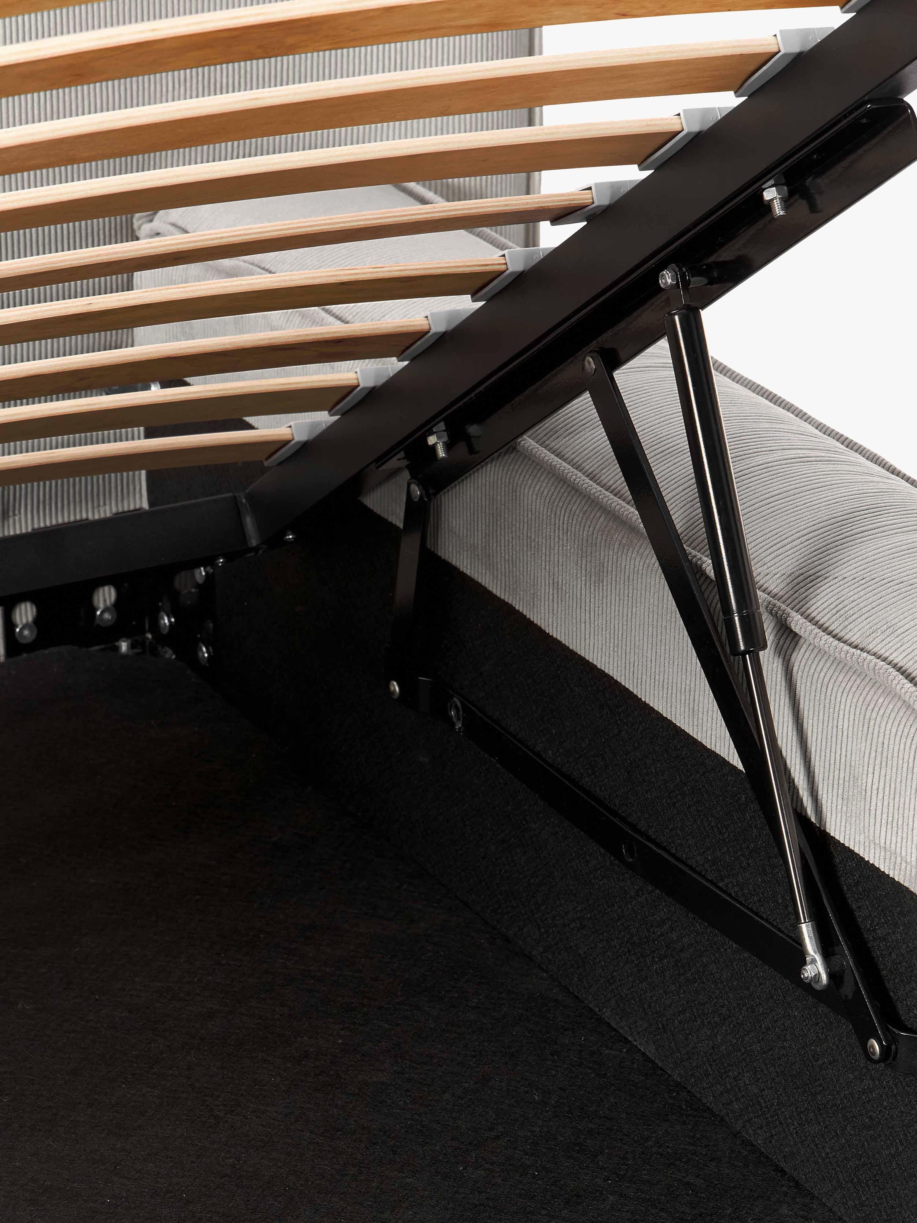 Lennon Upholstered Corduroy Bed with Storage Space