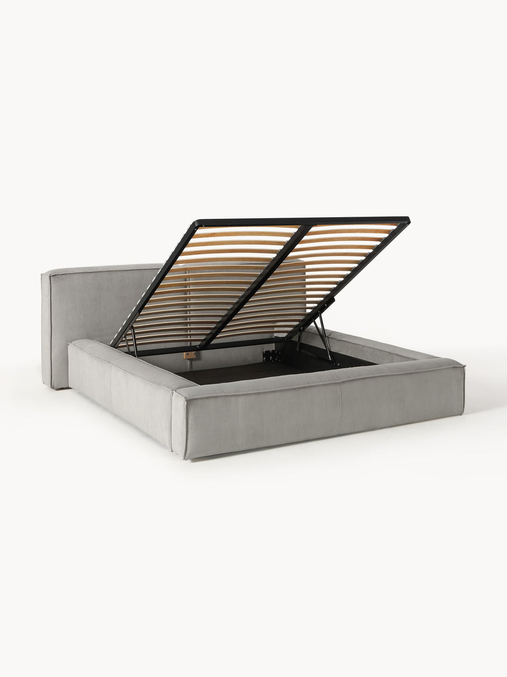 Lennon Upholstered Corduroy Bed with Storage Space