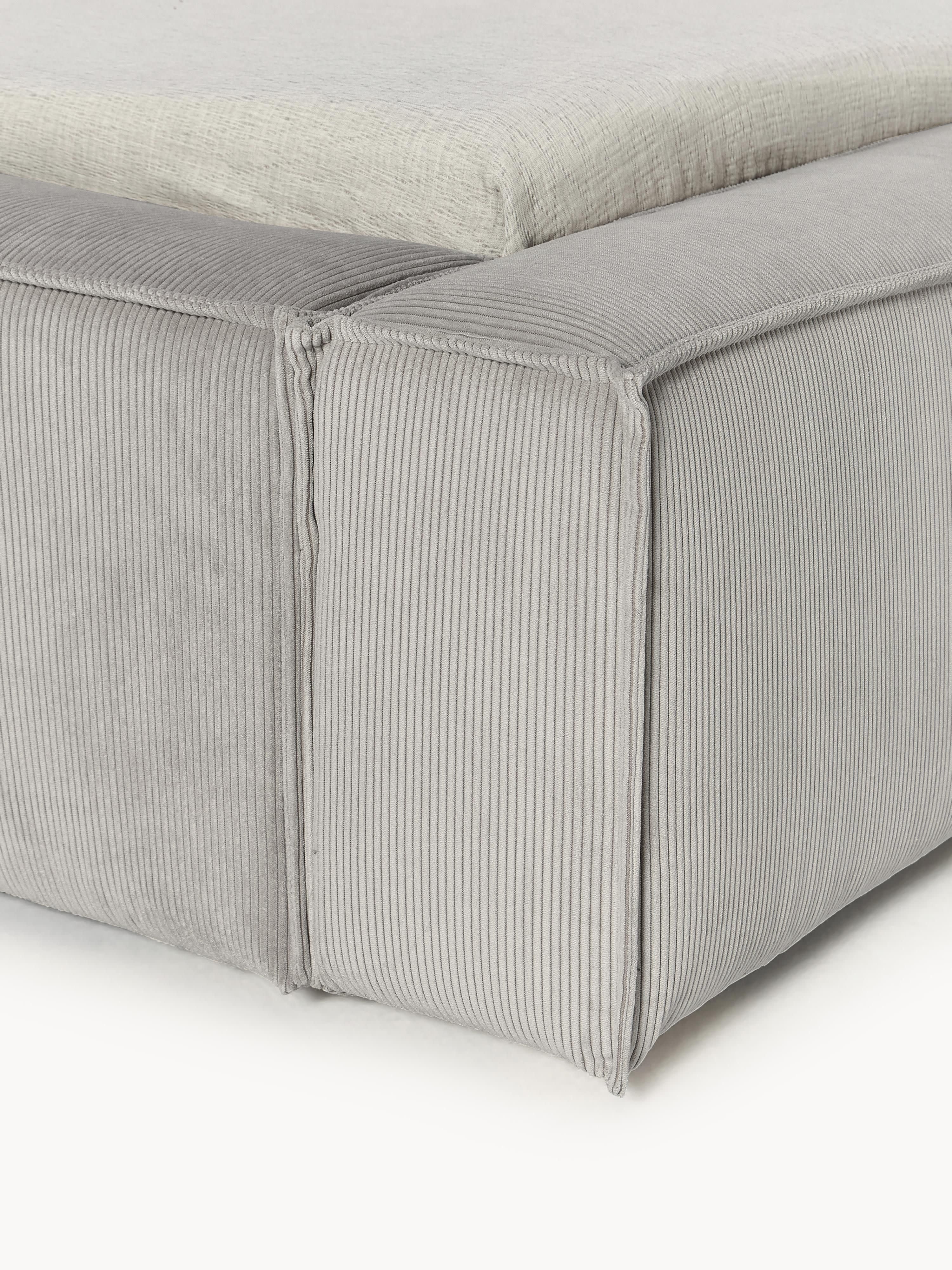 Lennon Upholstered Corduroy Bed with Storage Space