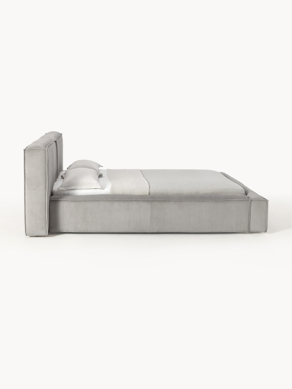 Lennon Upholstered Corduroy Bed with Storage Space