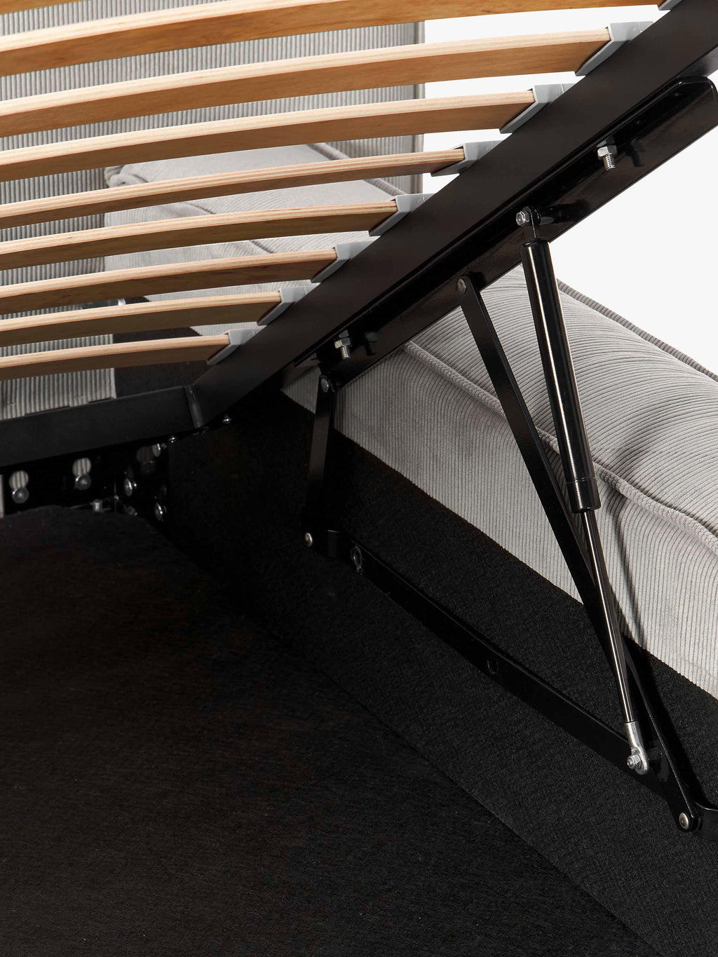 Lennon Upholstered Corduroy Bed with Storage Space