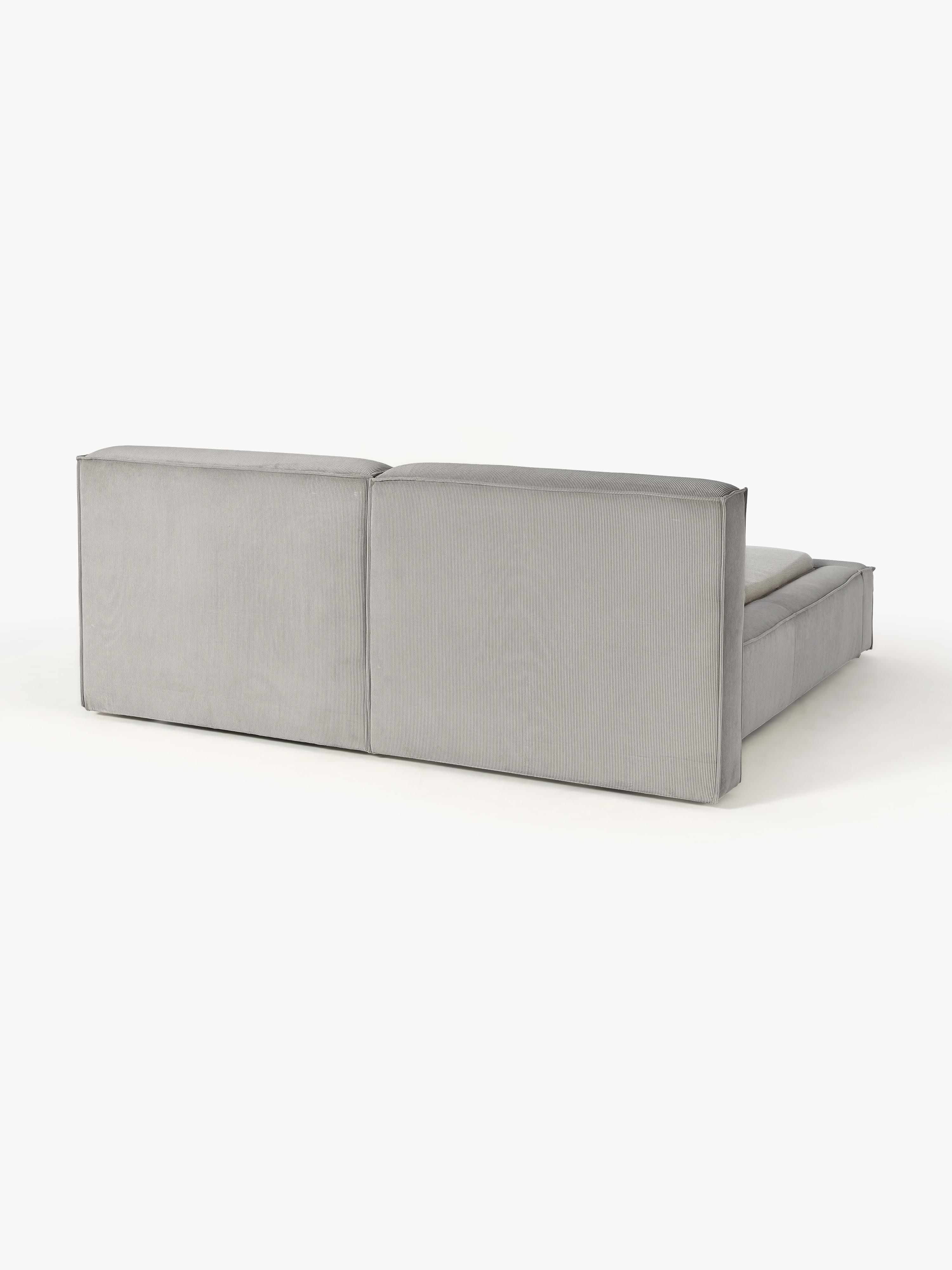 Lennon Upholstered Corduroy Bed with Storage Space