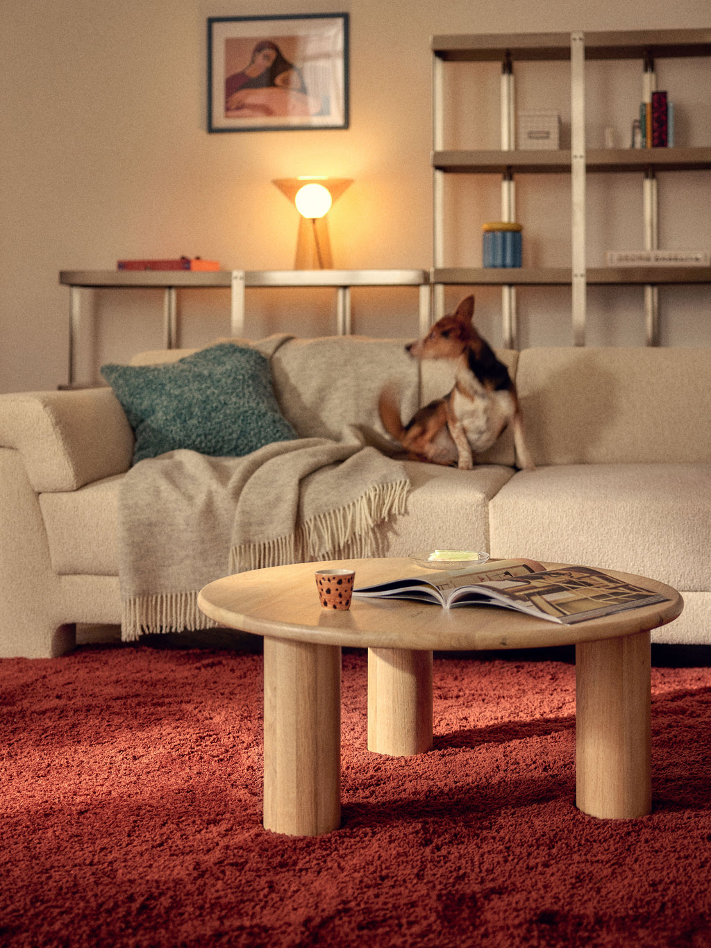 Didi Round Oak Wood Coffee Table