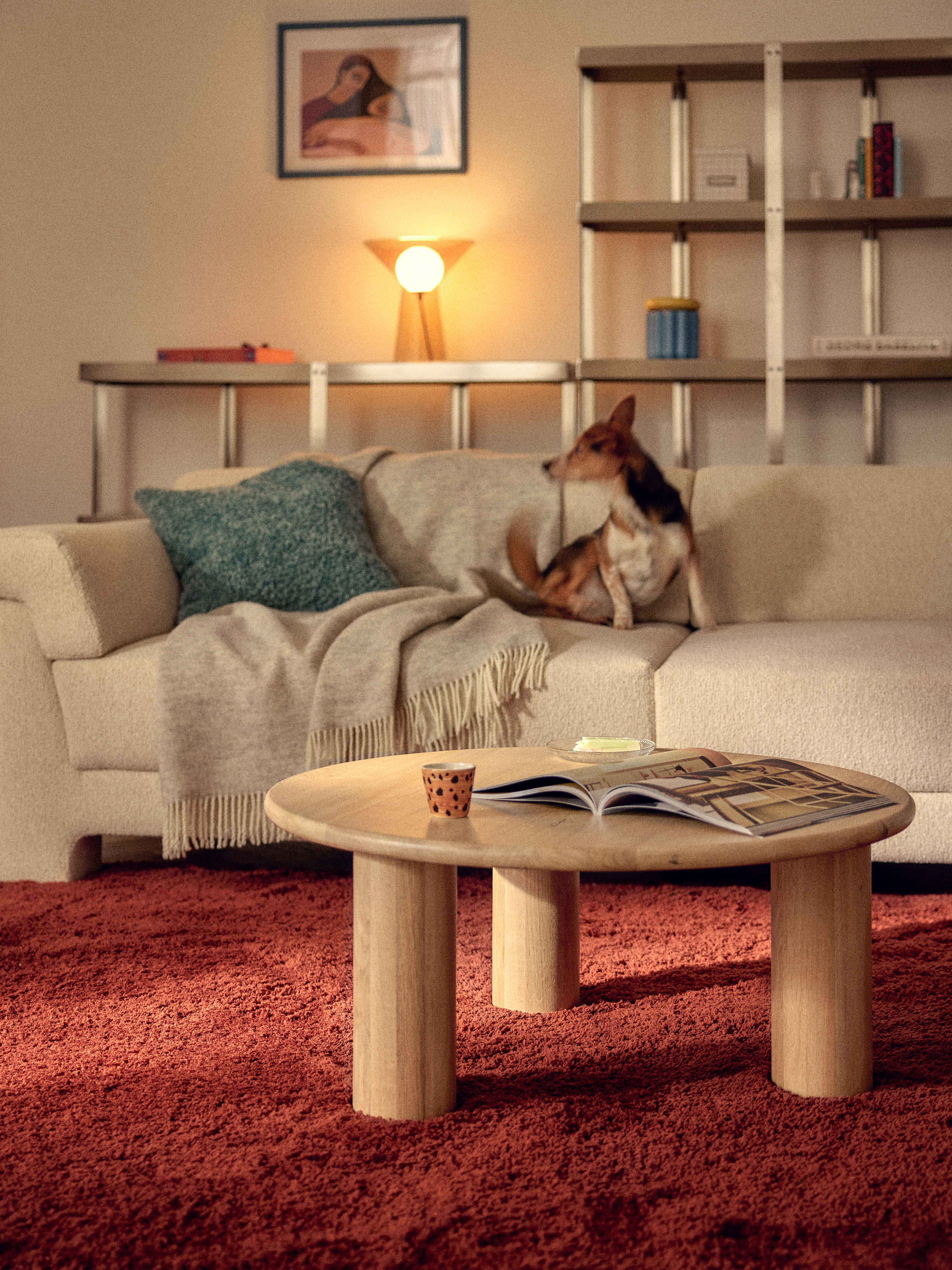 Didi Round Oak Wood Coffee Table