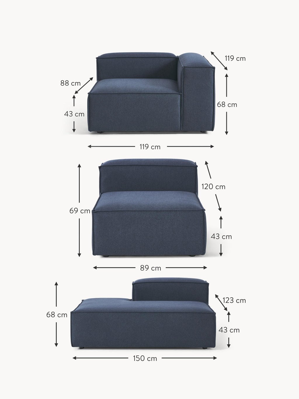 Lennon XL Modular Ottoman