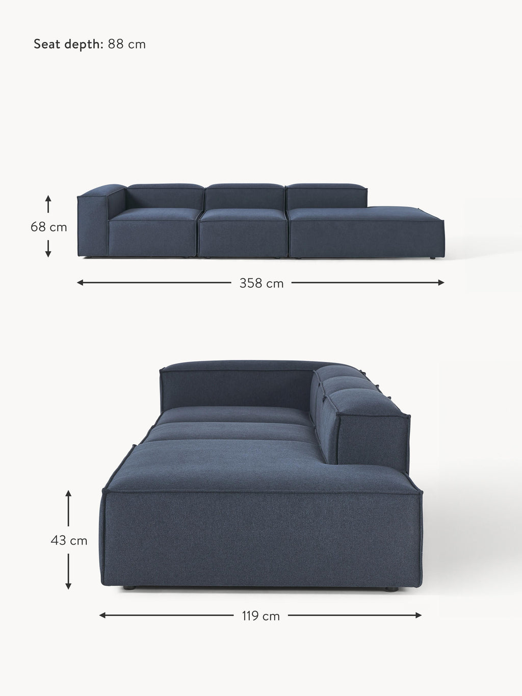 Lennon XL Modular Ottoman