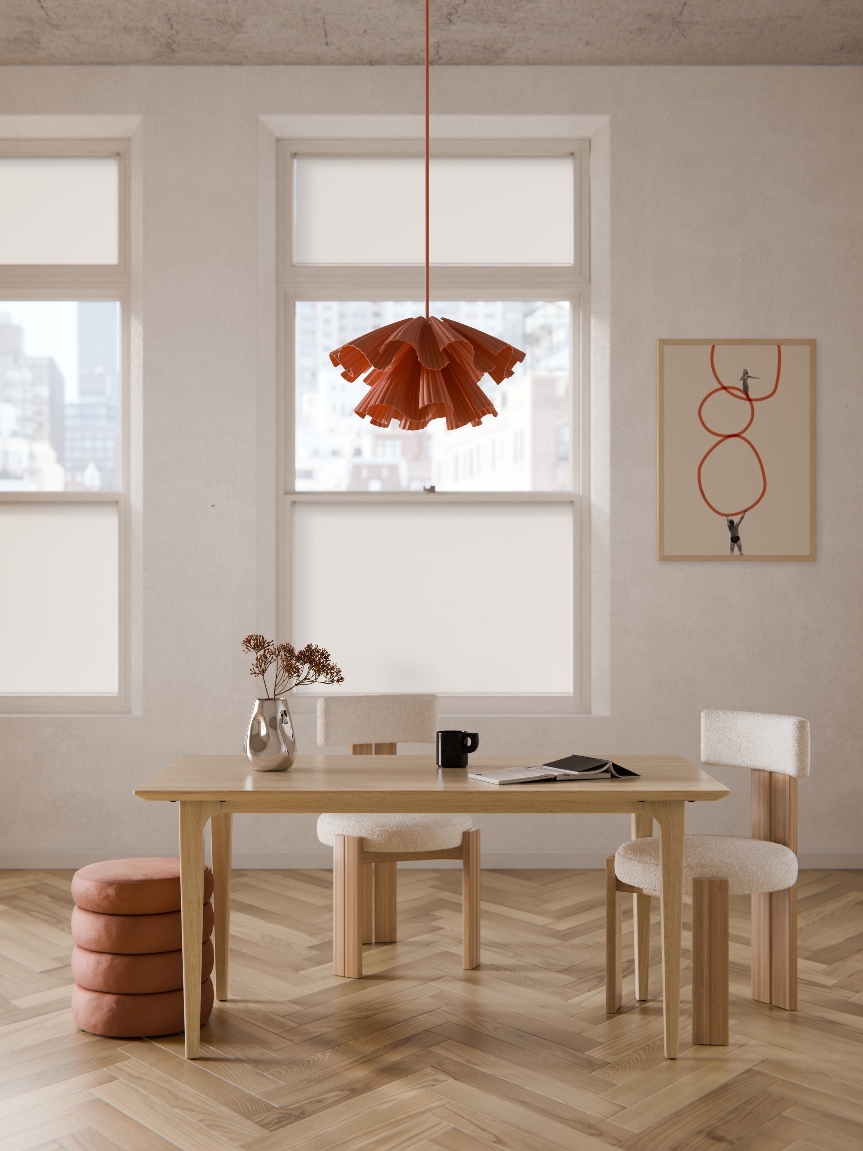 Archie Oak Wood Dining Table, in various sizes