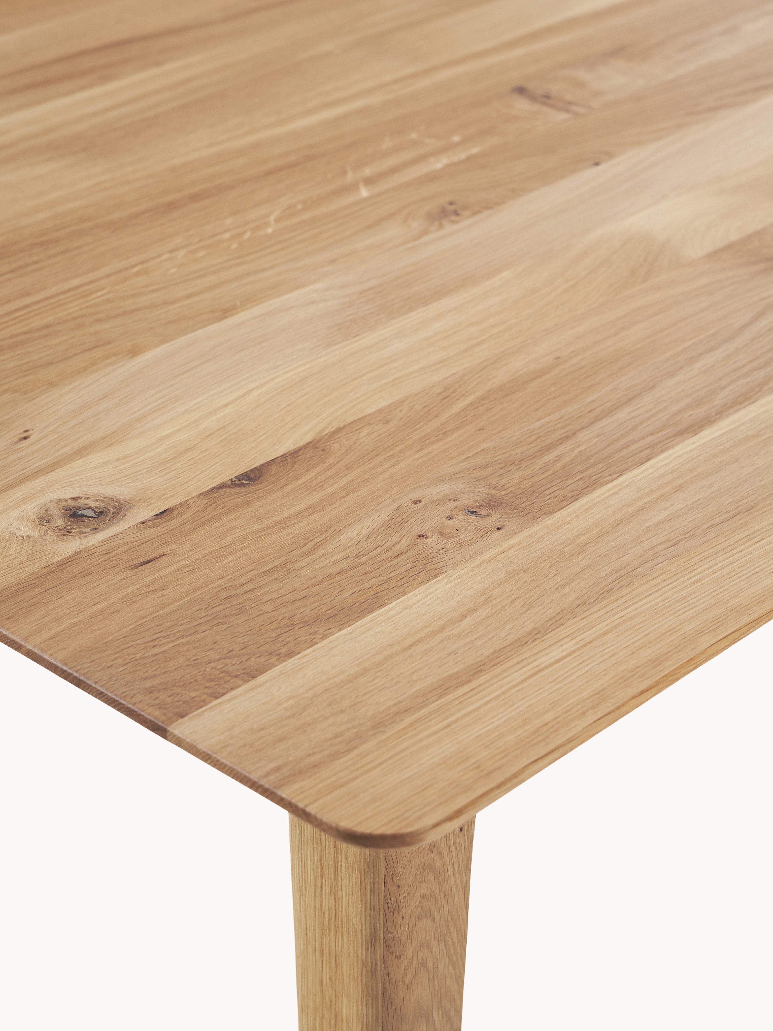 Archie Oak Wood Dining Table, in various sizes