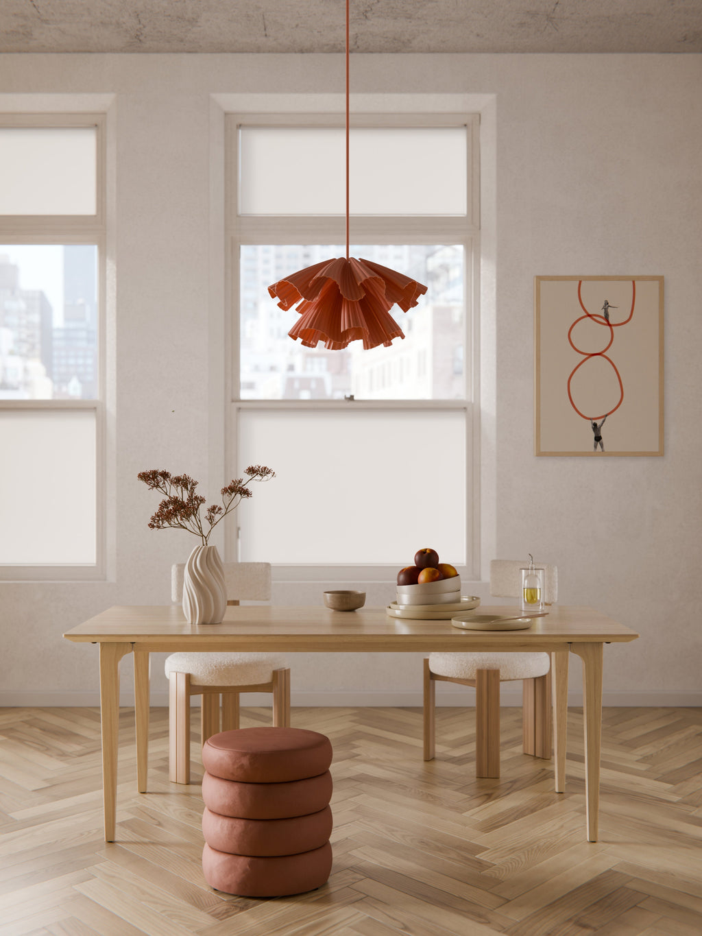 Archie Oak Wood Dining Table, in various sizes