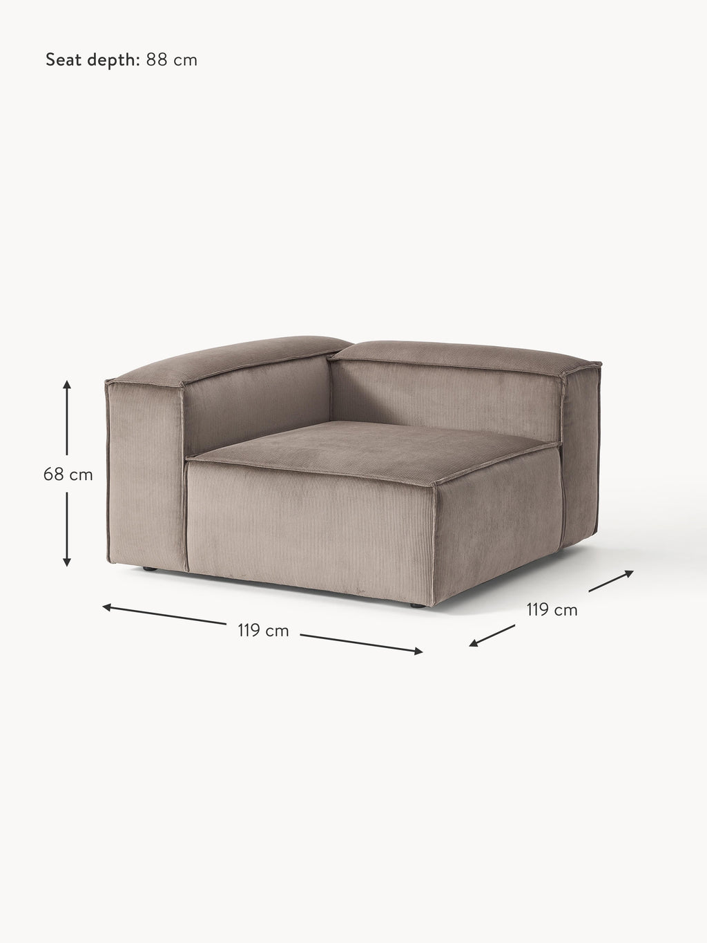 Lennon Corduroy Corner Module