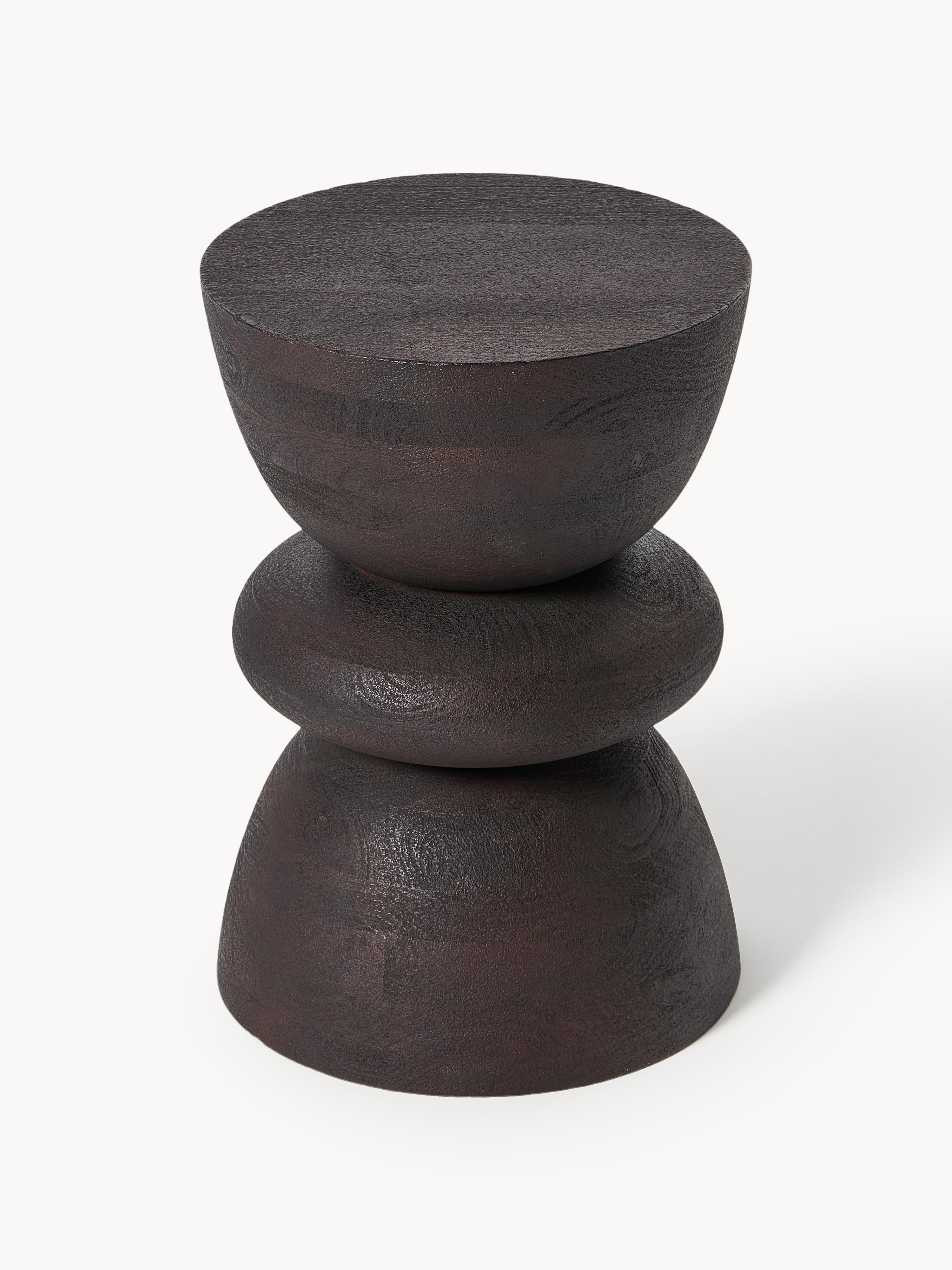 Benno Round Mango Wood Side Table