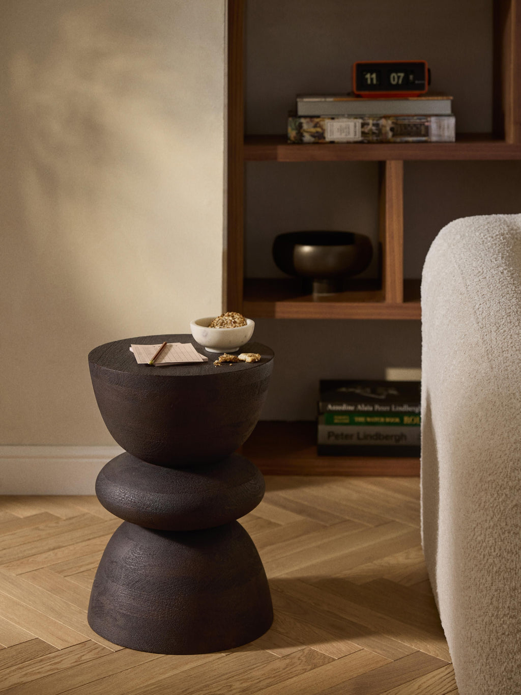 Benno Round Mango Wood Side Table