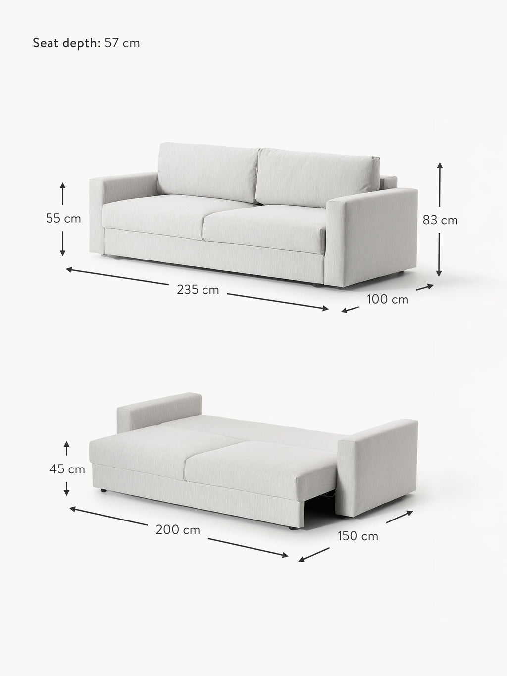 Tasha Sofa Bed (3-seater)