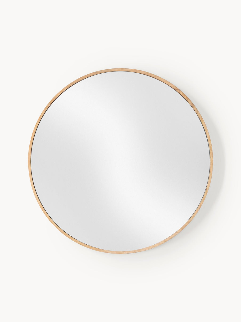 Gallery image 1 - Round Wall Mirror Avery with Oak Wood Frame