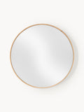 Gallery image 1 - Round Wall Mirror Avery with Oak Wood Frame