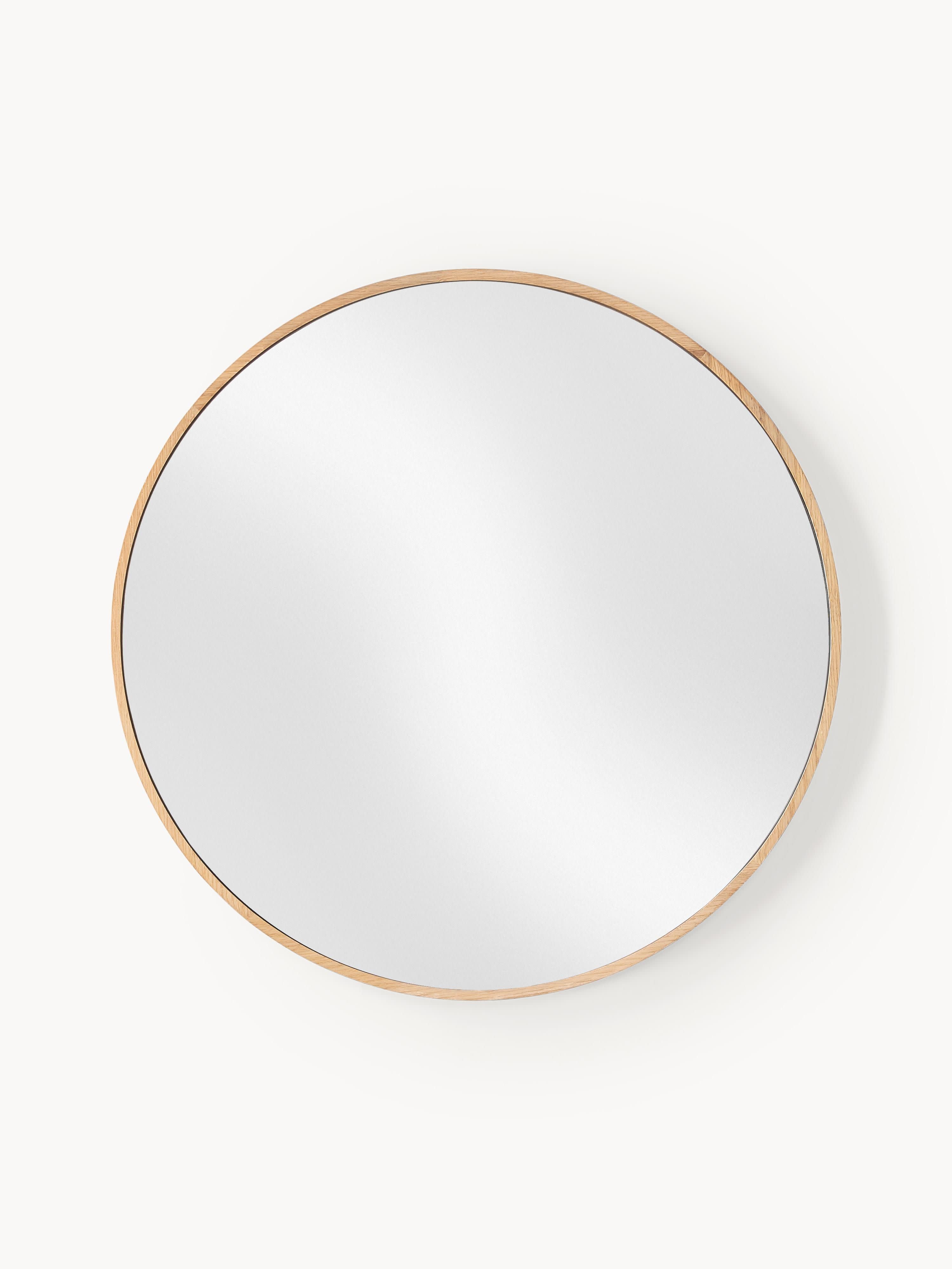 Gallery image 1 - Round Wall Mirror Avery with Oak Wood Frame