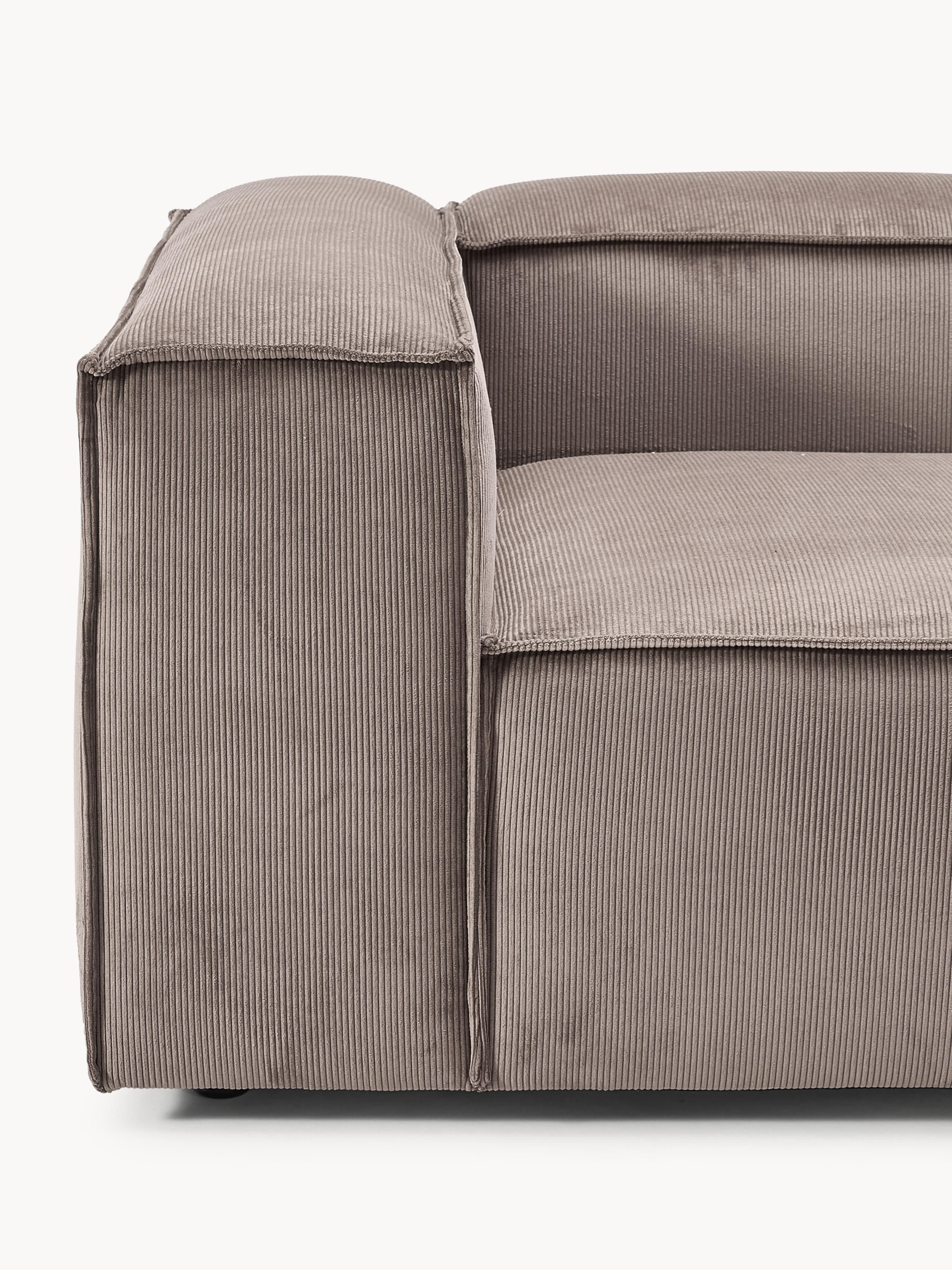Lennon Corduroy Modular Sofa (4-seater) with Ottoman (left/right)