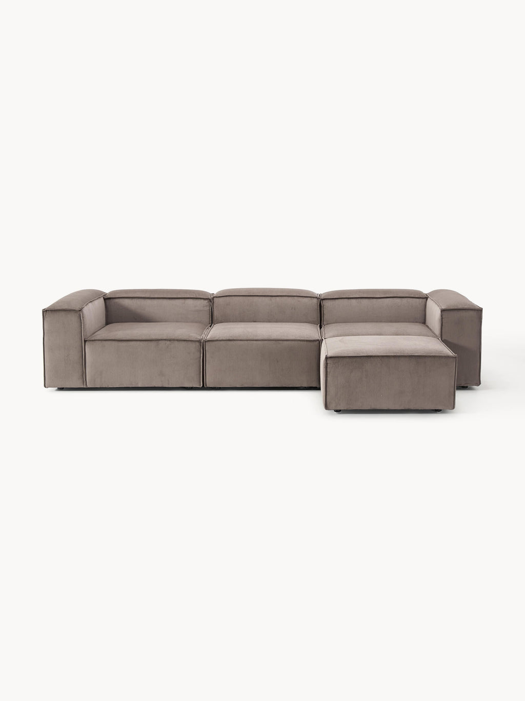 Lennon Corduroy Modular Sofa (4-seater) with Ottoman (left/right)