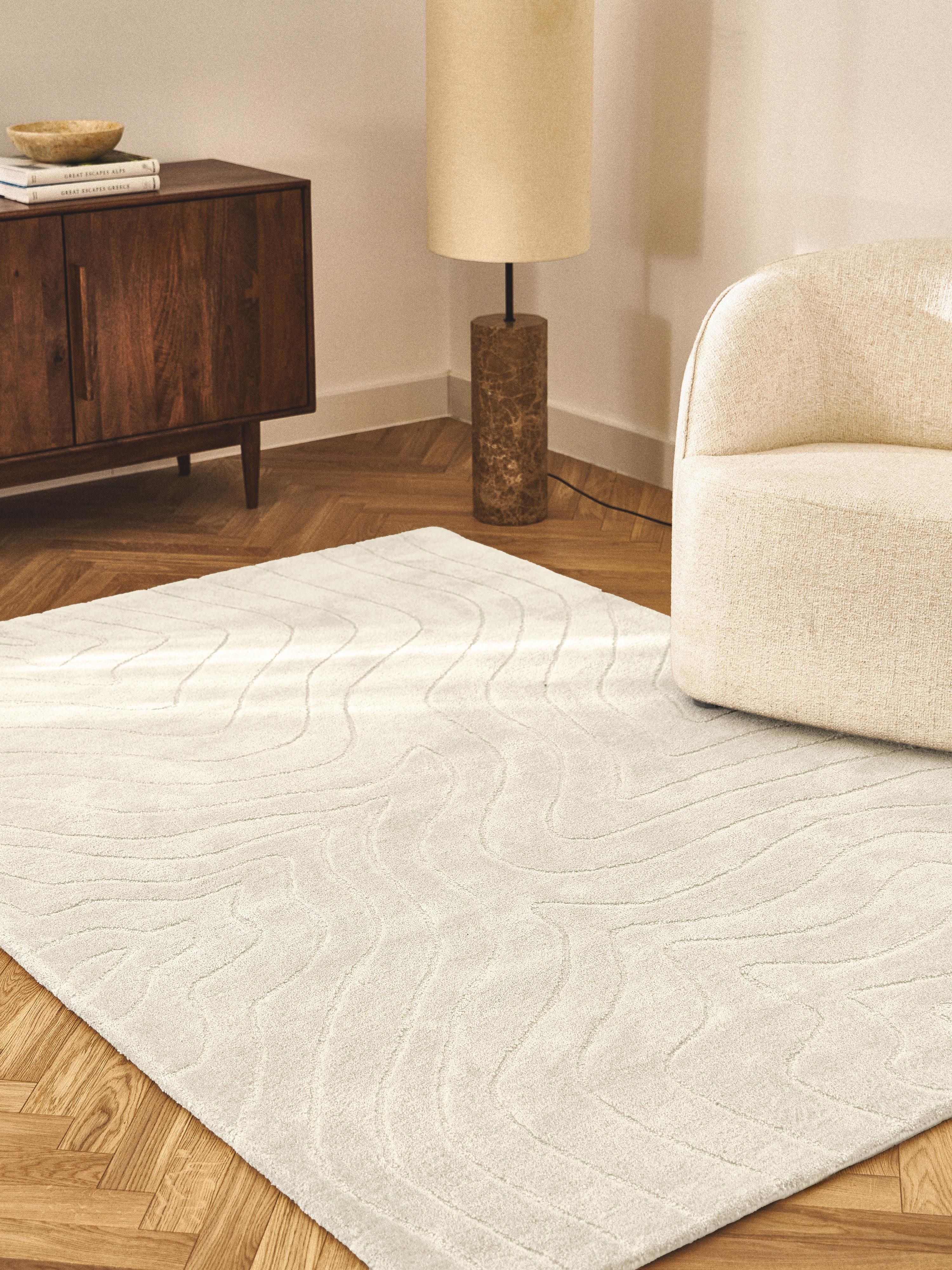 Aaron High-Low Wool Rug, Hand-Tufted