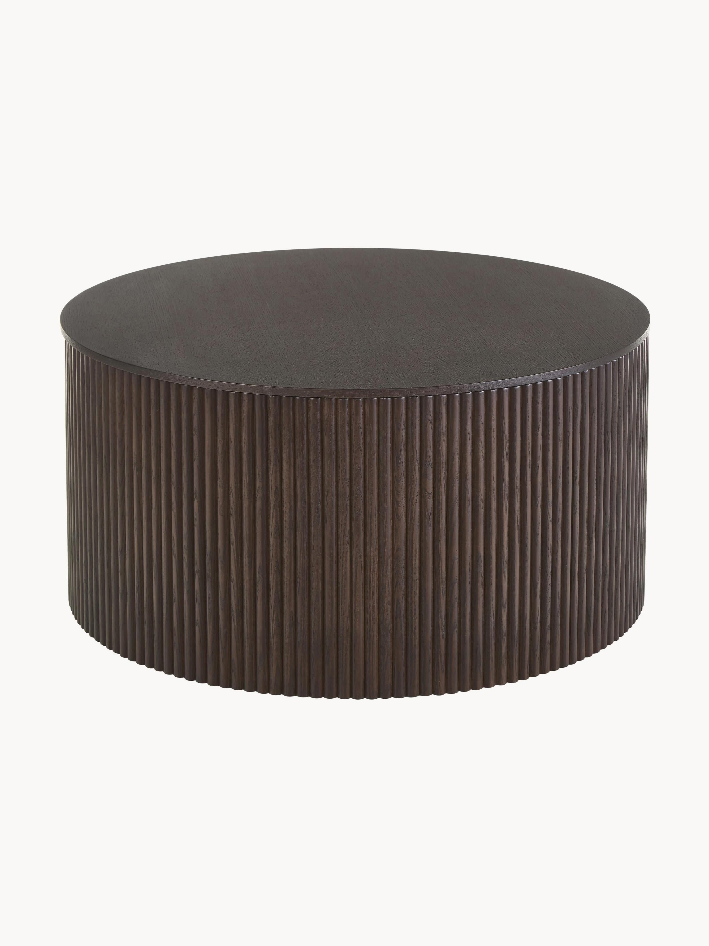 Gallery image 1 - Round Wooden Coffee Table Nele with Storage Space