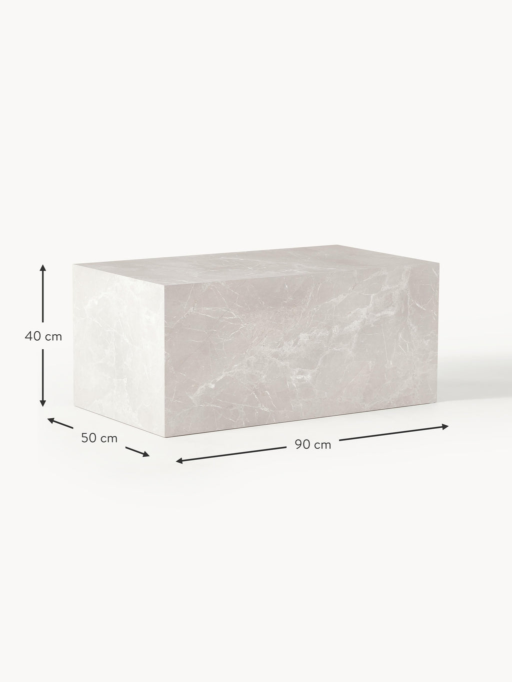 Lesley Travertine Effect Coffee Table