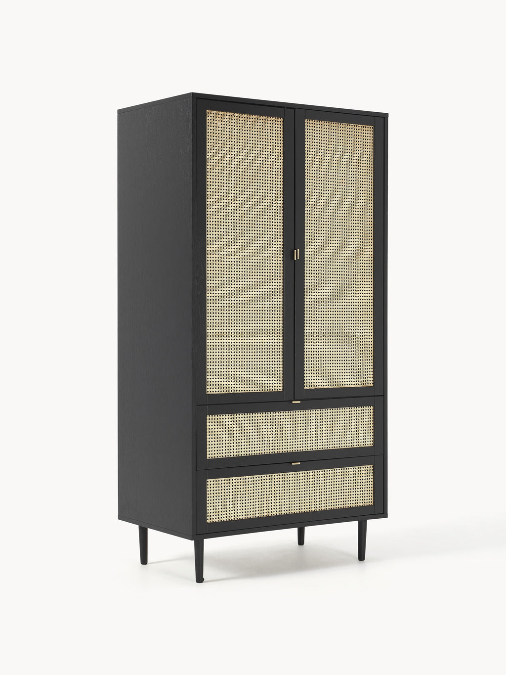 Gallery image 1 - Small Wardrobe Aries with Viennese Wickerwork, 2-doors