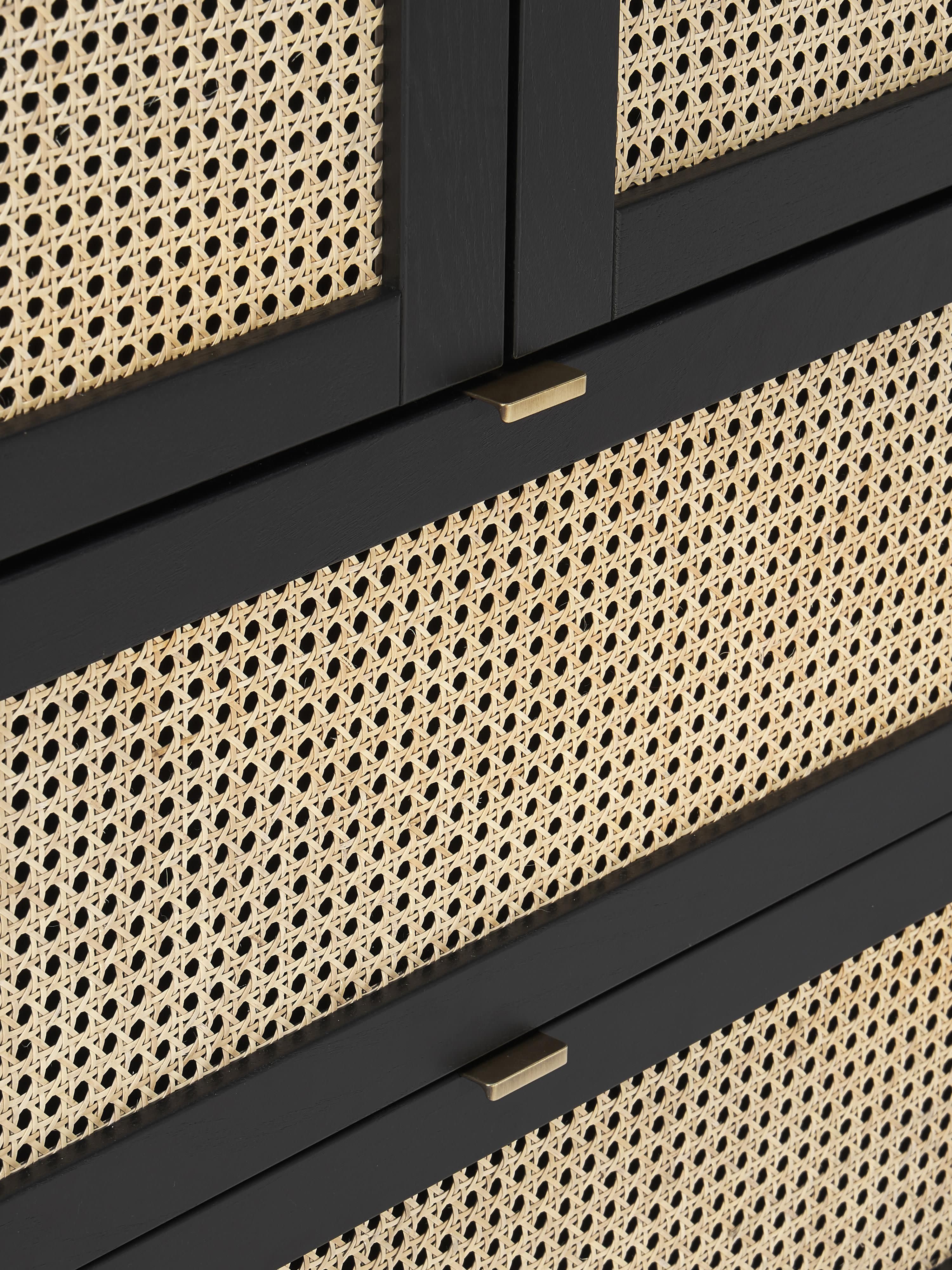 Aries Small Wardrobe with Viennese Wickerwork, 2-doors