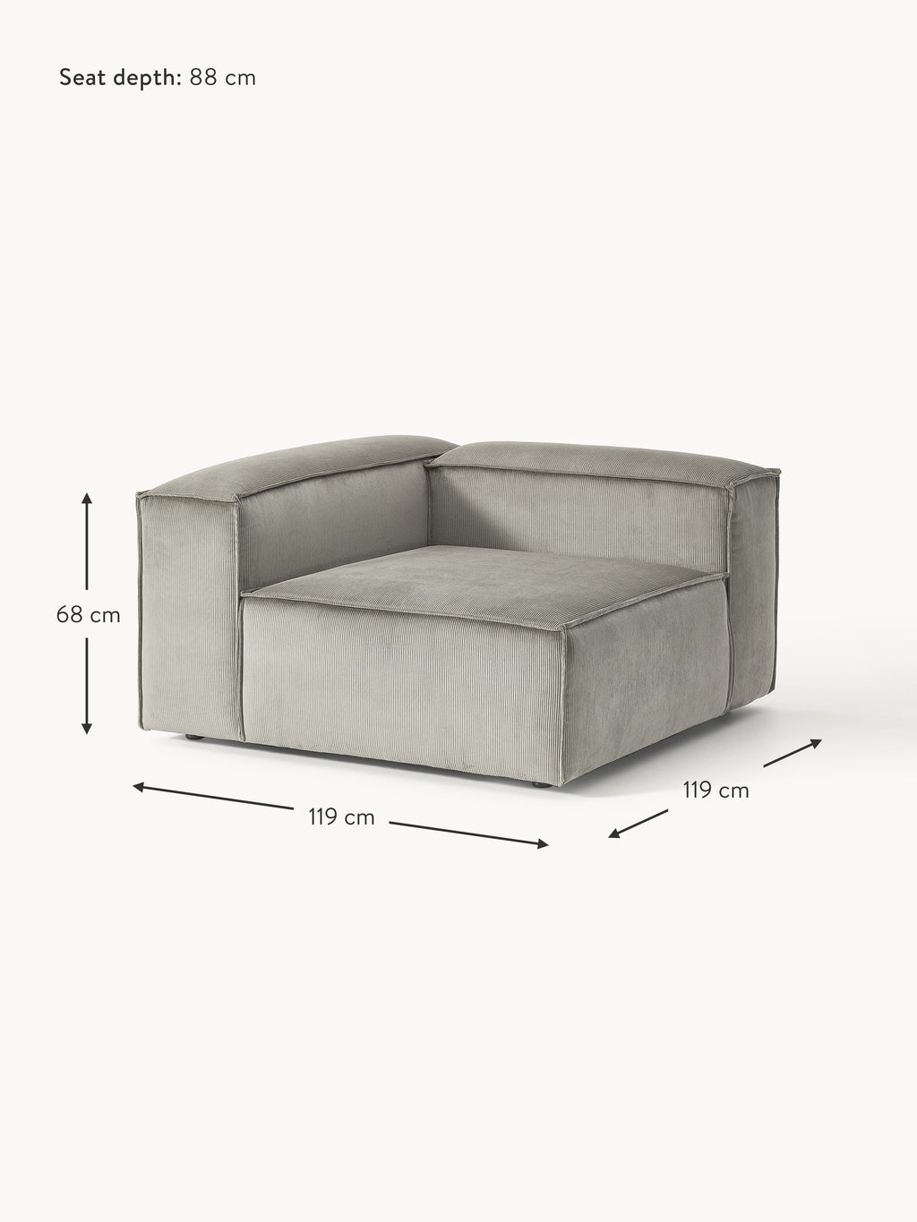 Lennon Corduroy Corner Module