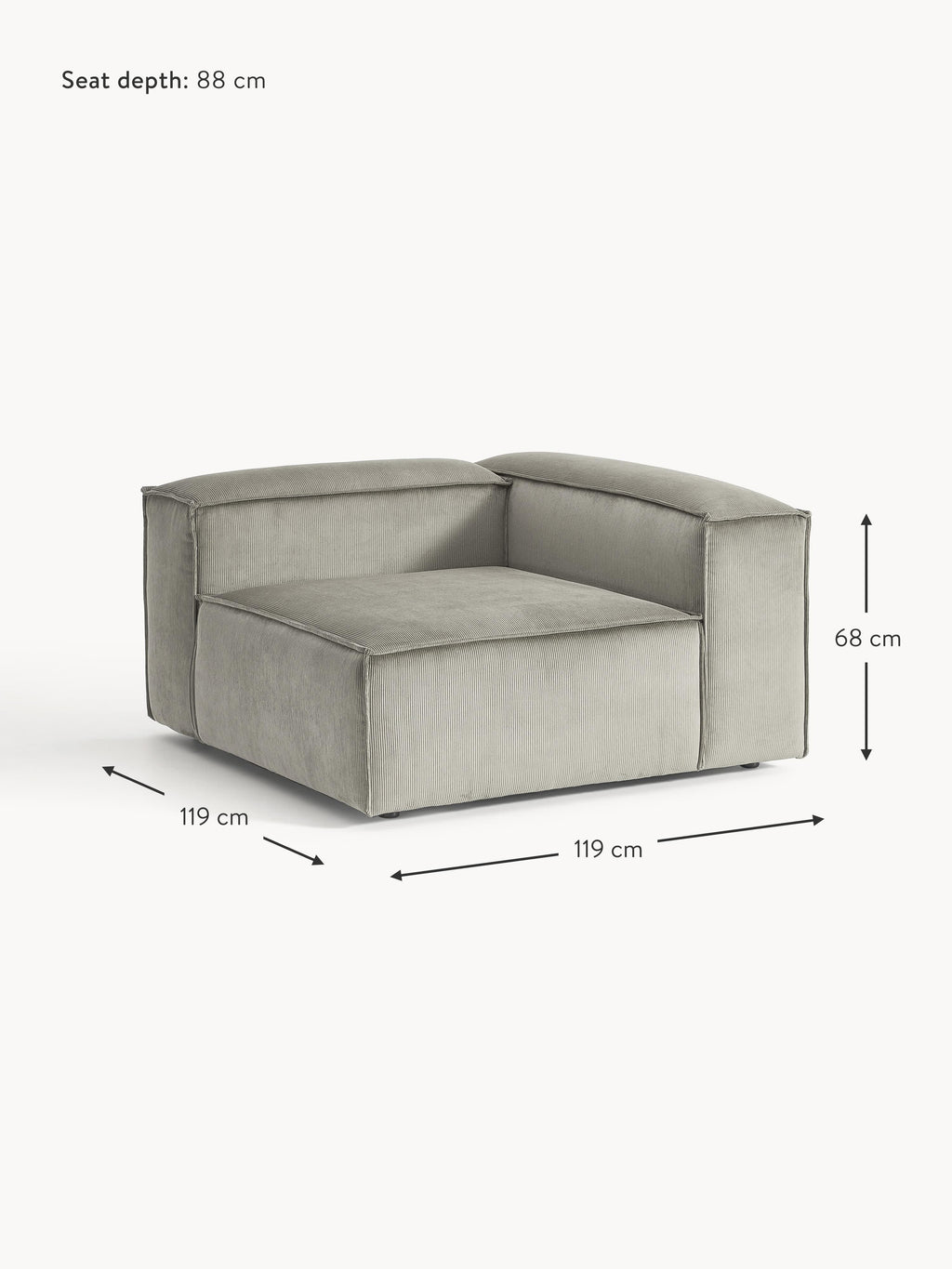 Lennon Corduroy Corner Module