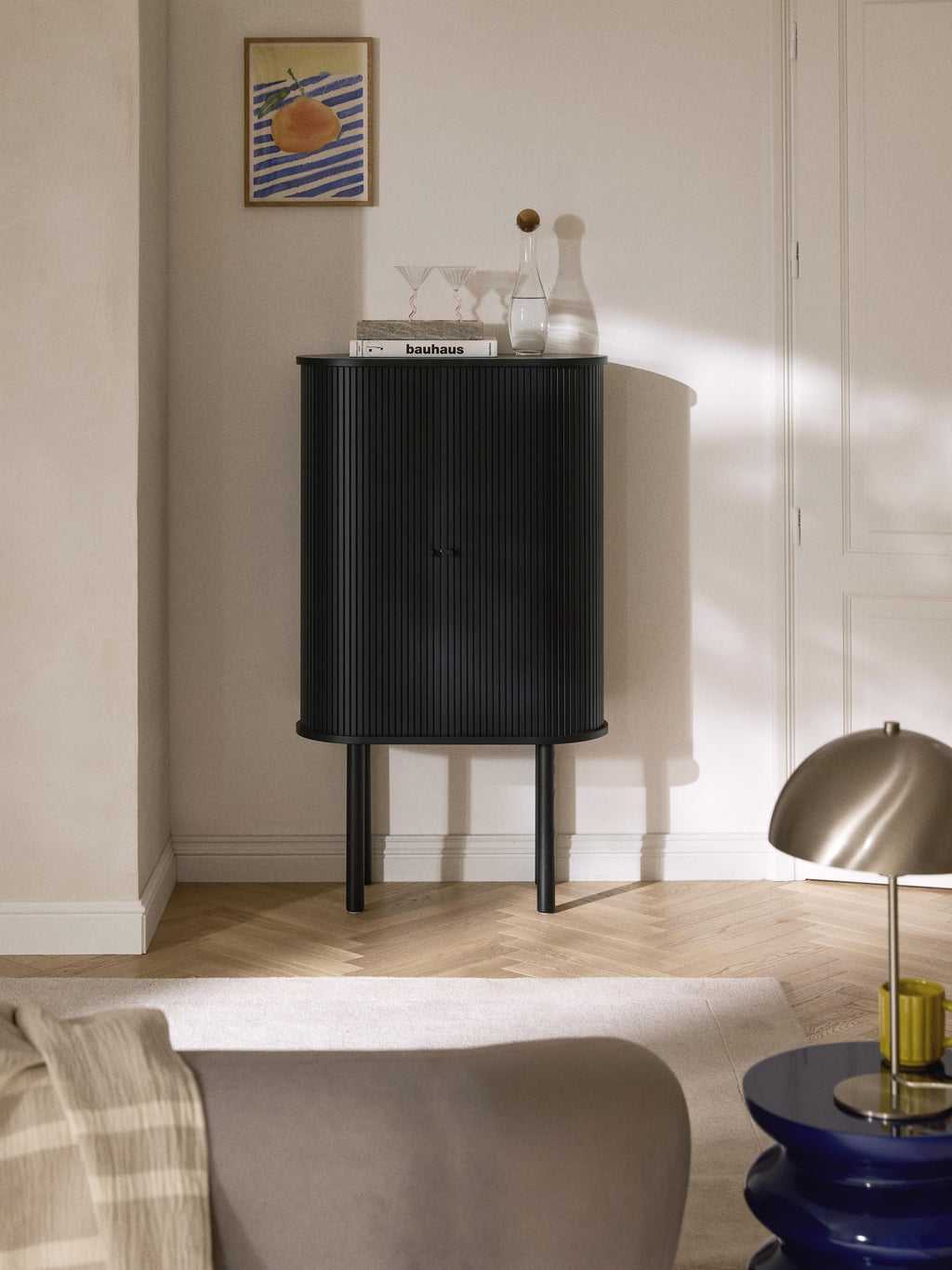 Calary Highboard with Fluted Front